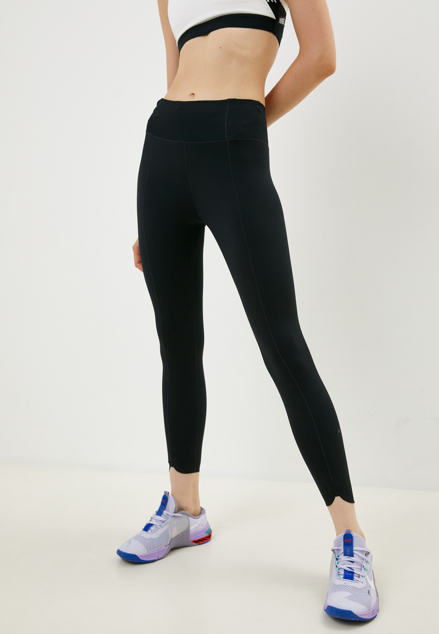 Тайтсы Nike W NK ONE LUXE ICNCLSH CROP TGT, цвет: черный, RTLABX775001 ...