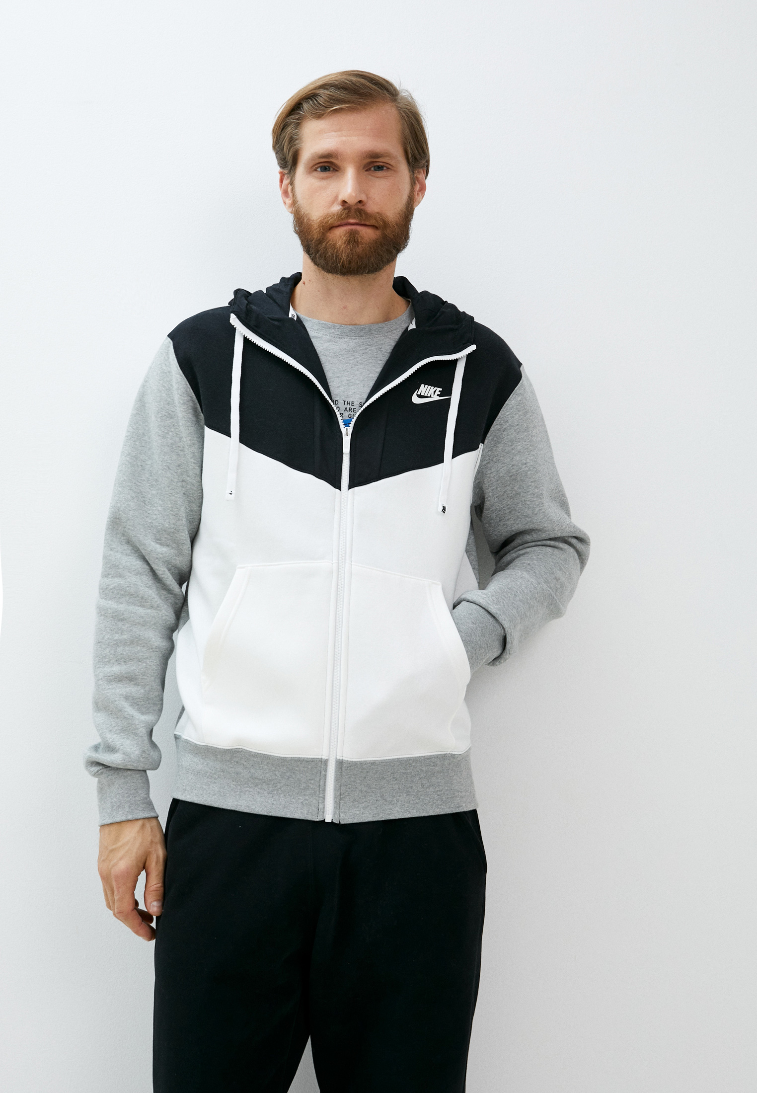Толстовка Nike M NSW HYBRID FLC FZ HOODIE BB, цвет: мультиколор ...