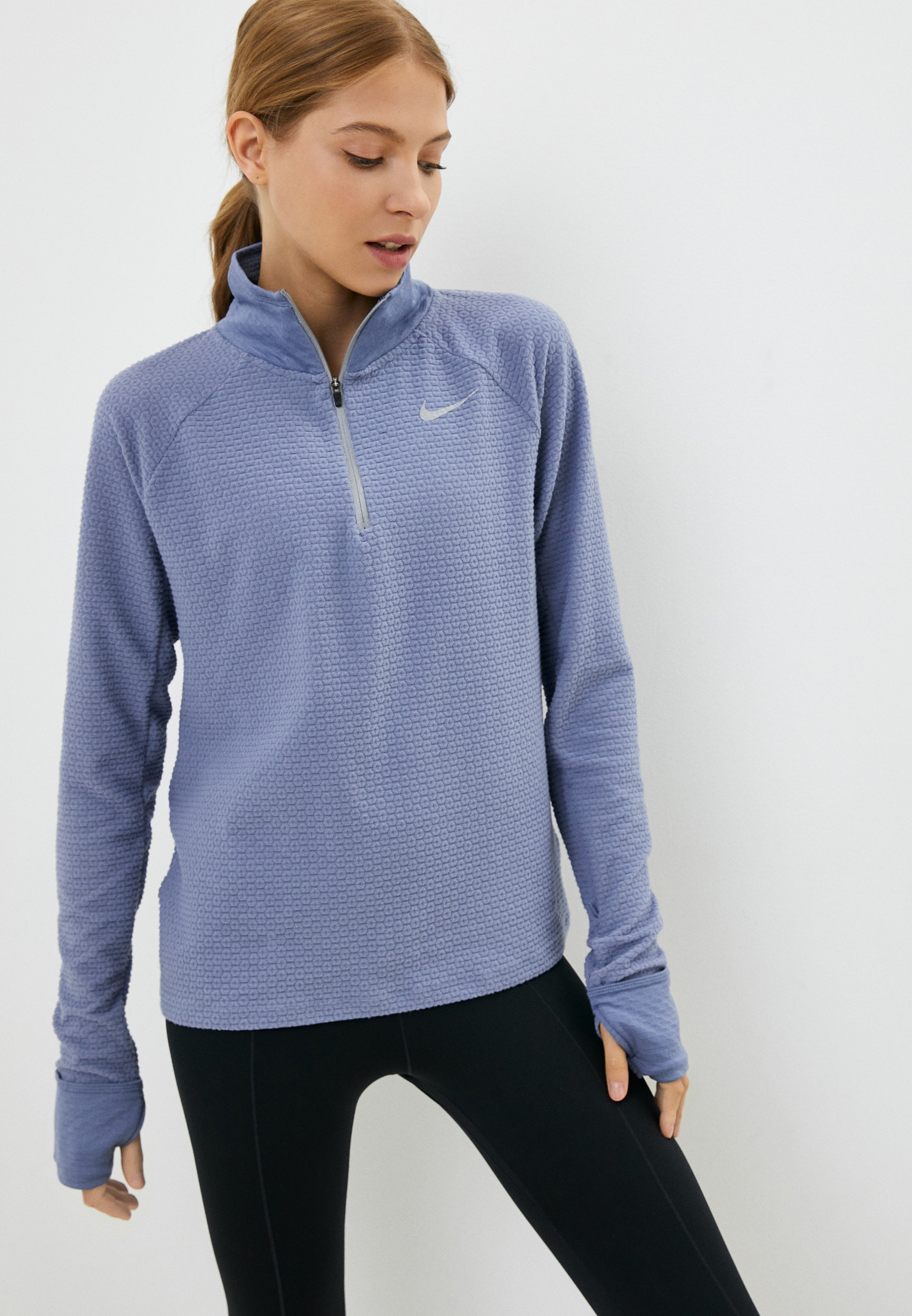 Лонгслив спортивный Nike W NK SPHERE HZ NFS, цвет: фиолетовый ...