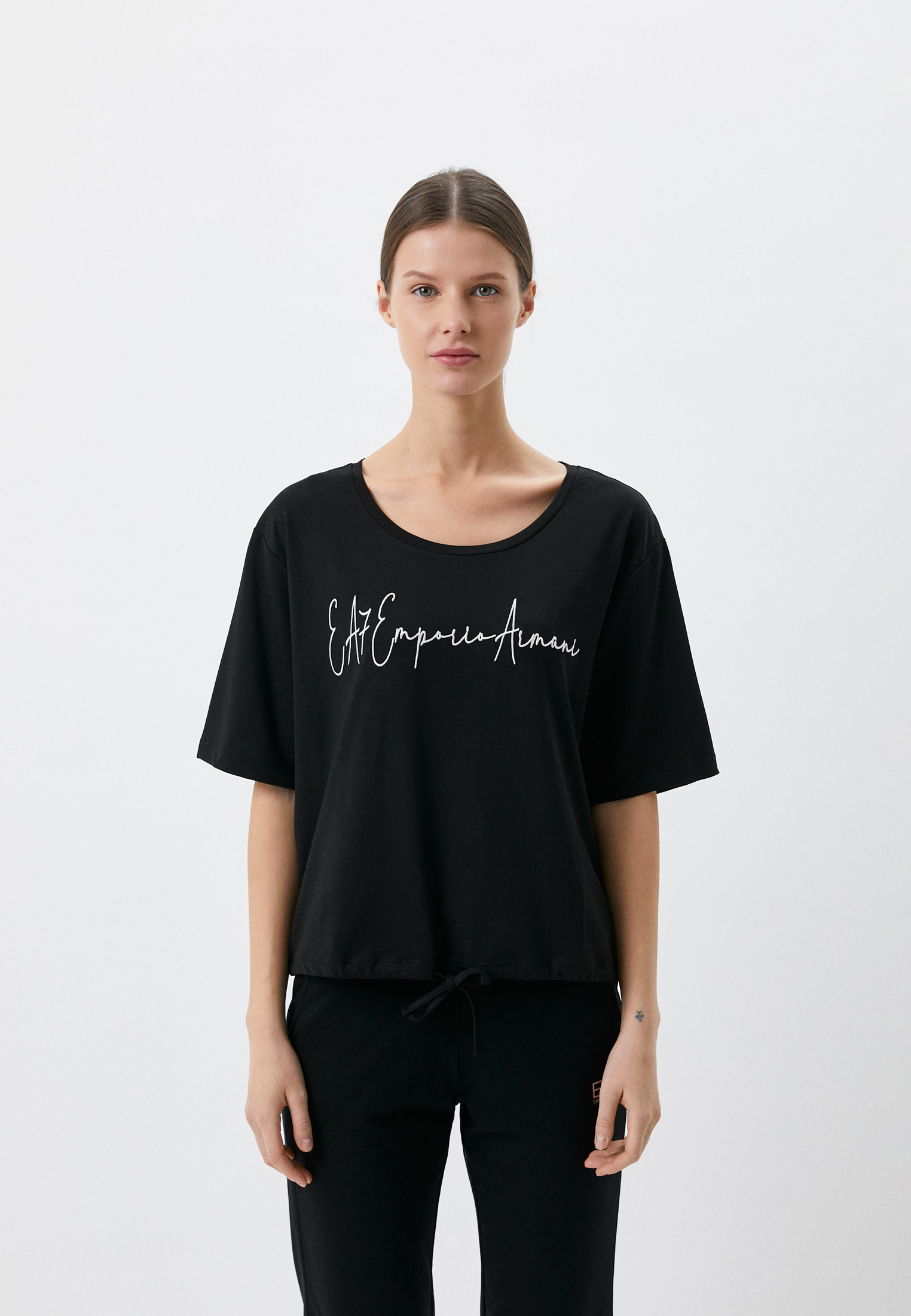 Футболка EA7 ATHLETIC VELOUR, цвет: черный, RTLABY235001 — купить в ...