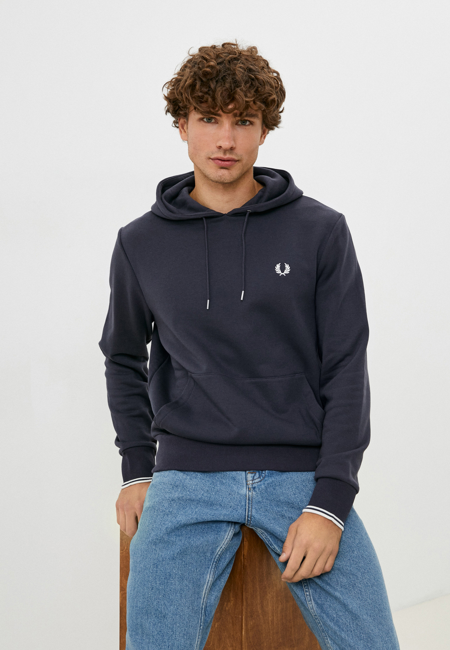 Худи Fred Perry, цвет: серый, RTLABY482401 — купить в интернет-магазине ...