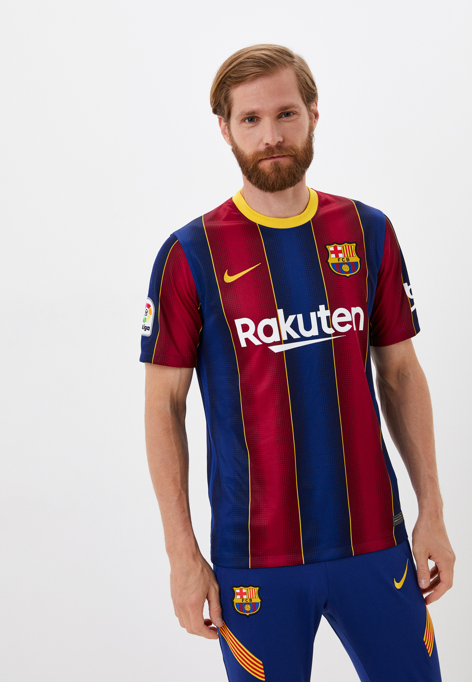 Футболка спортивная Nike FCB M NK BRT STAD JSY SS HM, цвет: мультиколор ...