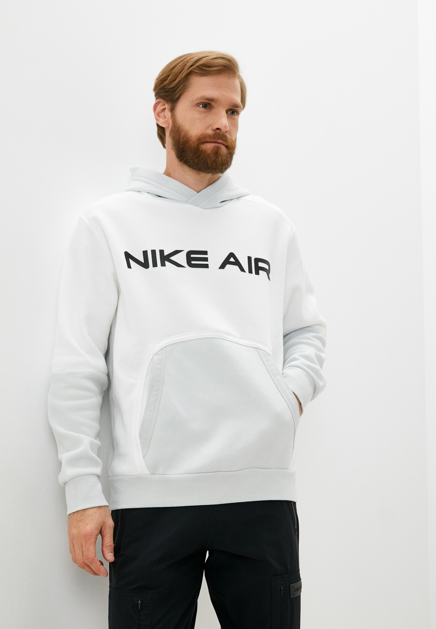 Худи Nike M NSW NIKE AIR PO FLC HOODIE, цвет: белый, RTLABY588401 ...