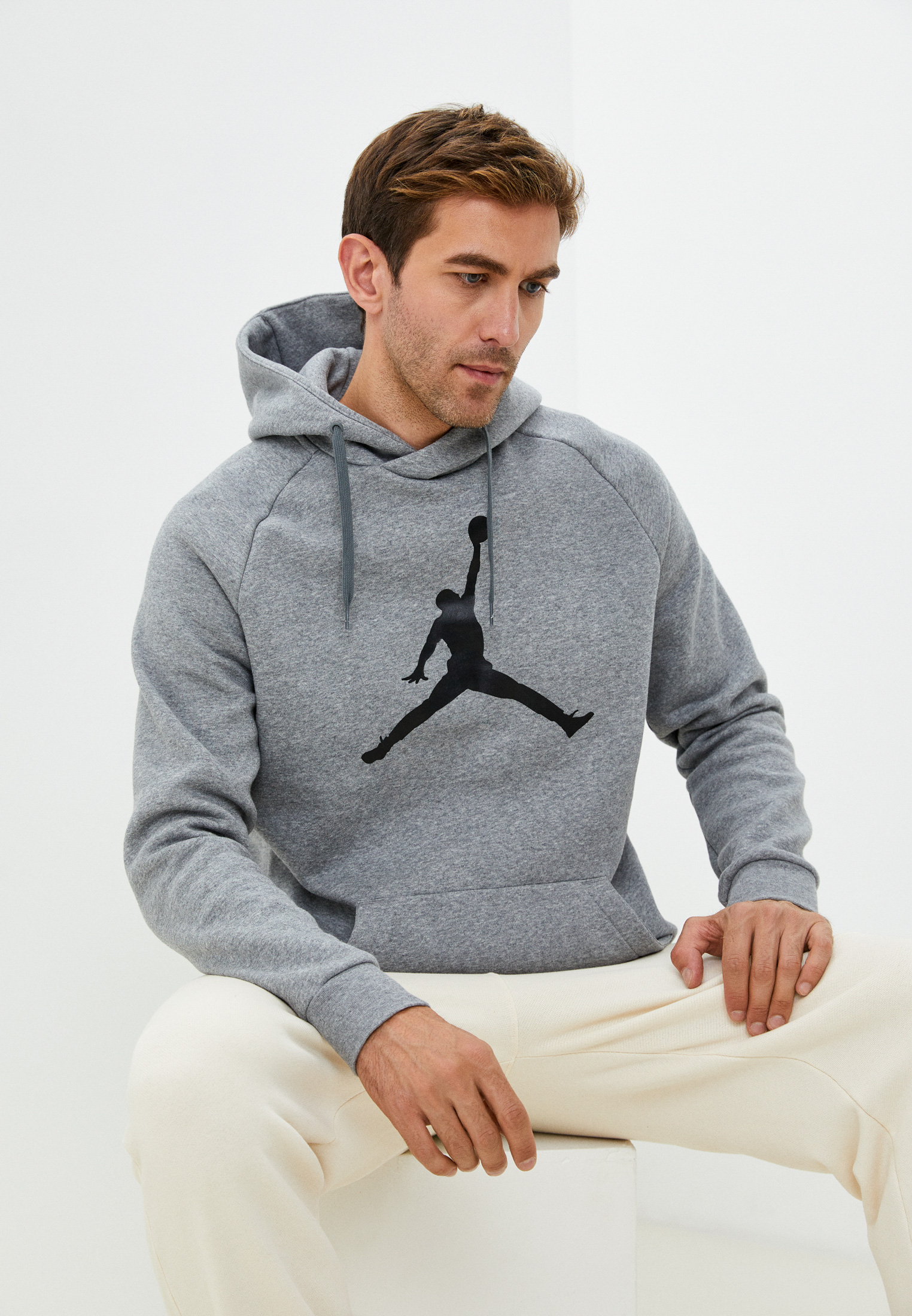 Худи Jordan NFS M J JUMPMAN LOGO FLC PO, цвет: серый, RTLABY601302 ...