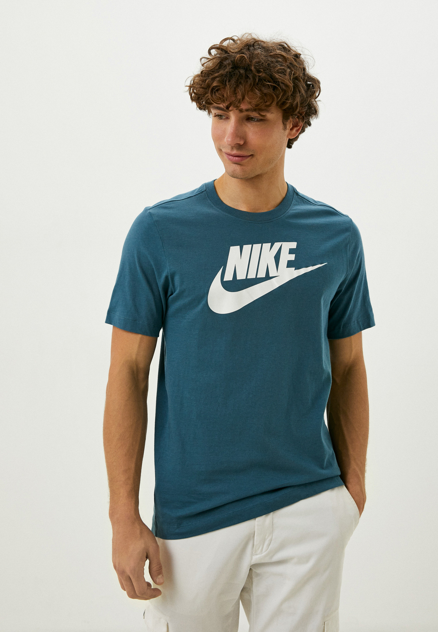 Футболка Nike M NSW TEE ICON FT FRNCHS FS, цвет: бирюзовый ...
