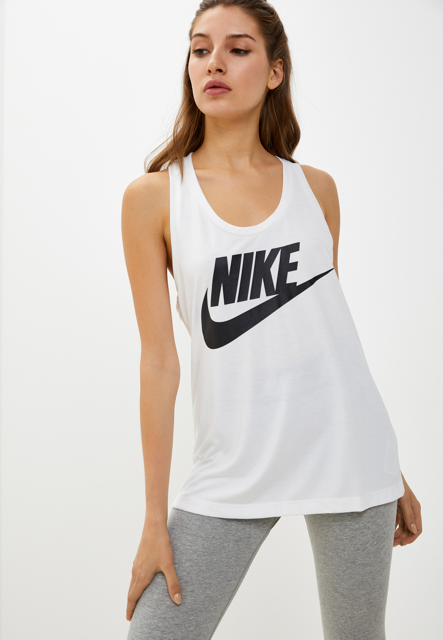 Майка Nike W NSW ESSNTL TANK HBR NFS, цвет: белый, RTLABY618102 ...