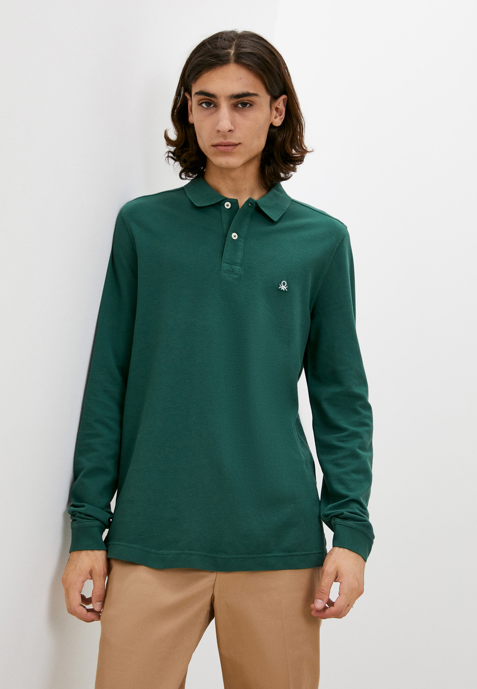 Поло United Colors of Benetton, цвет: зеленый, RTLABY665201 — купить в ...