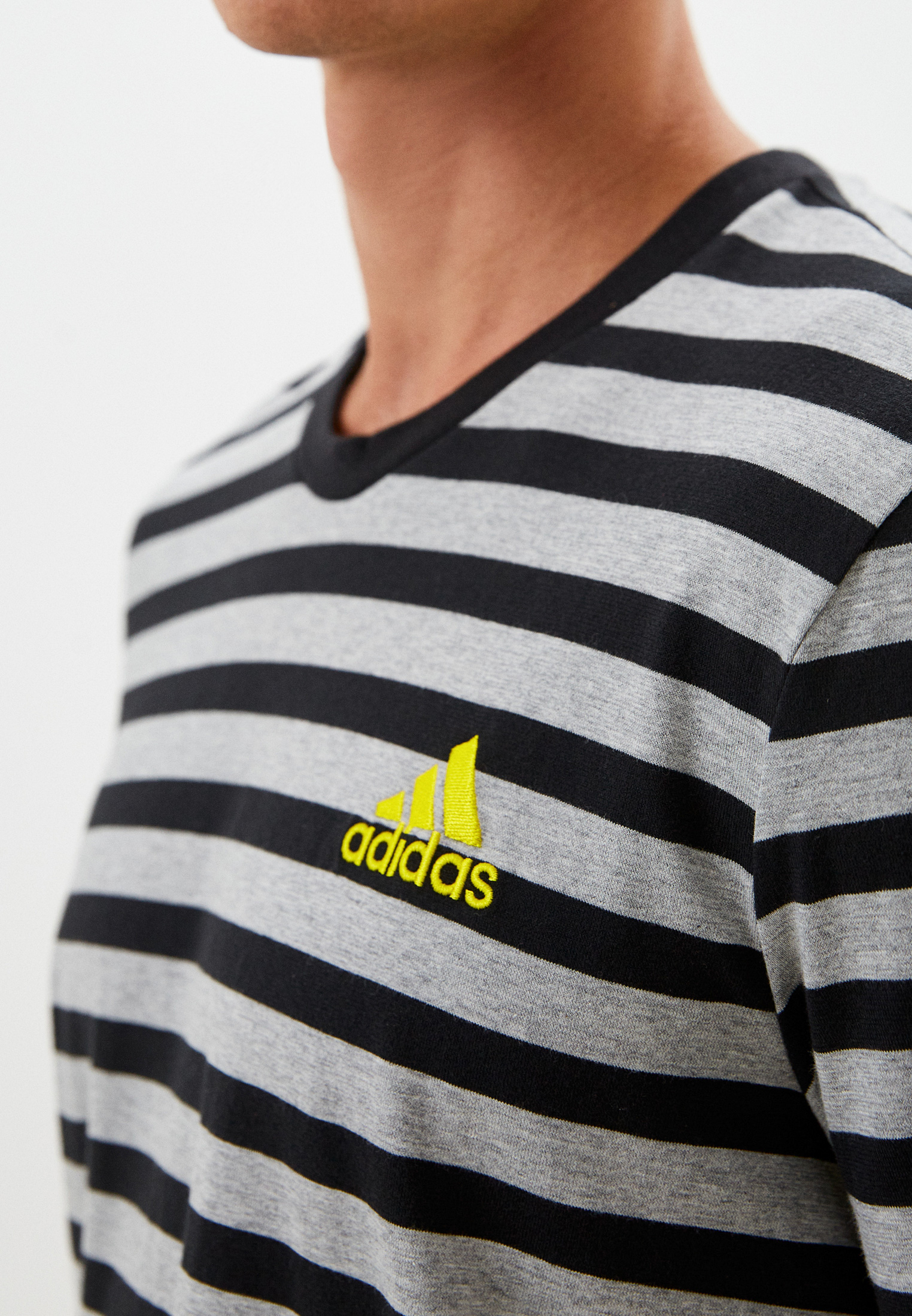 Adidas striped 2025 t shirt