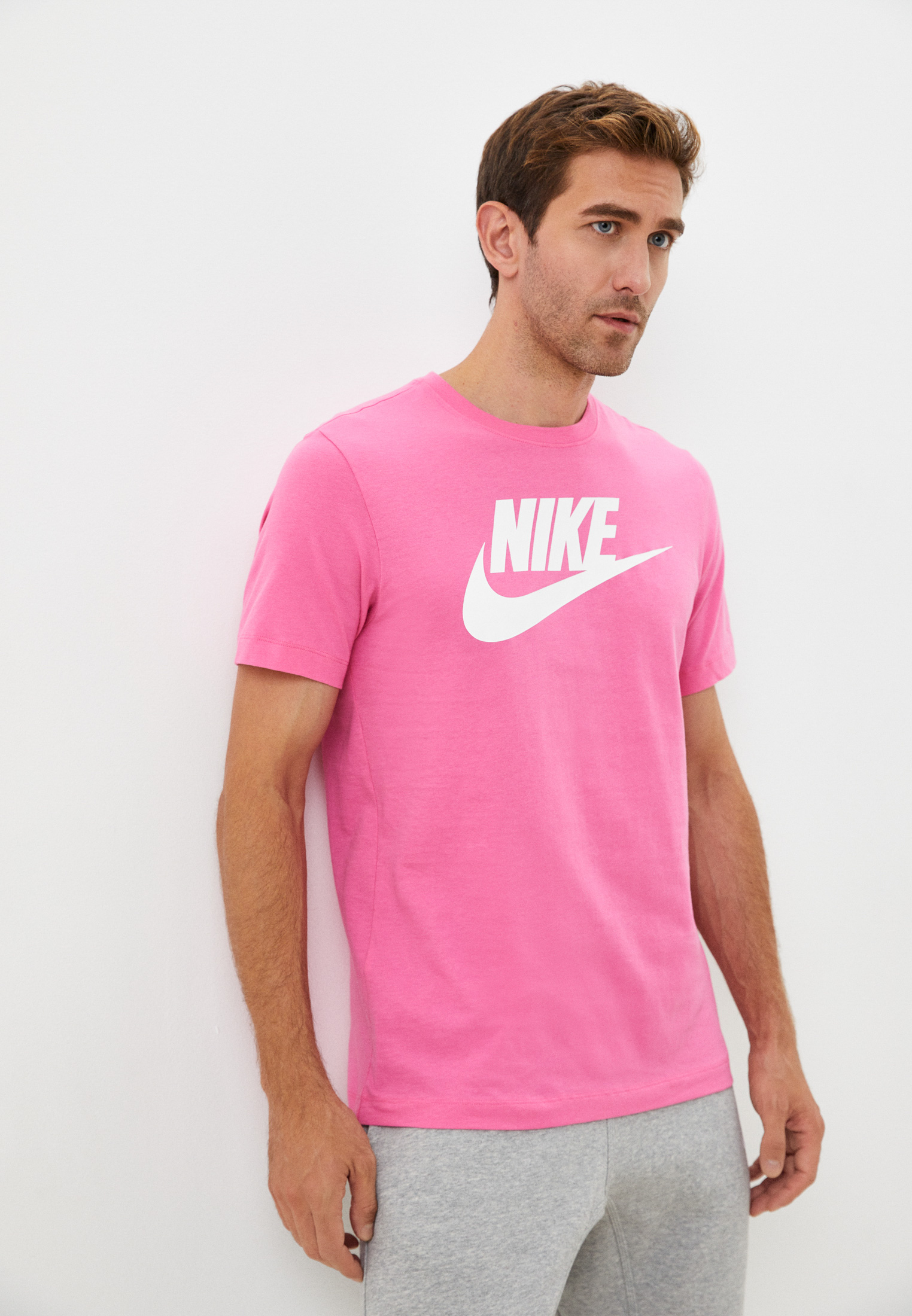 Футболка Nike M NSW TEE ICON FT FRNCHS FS, цвет: розовый, RTLABZ289901 ...