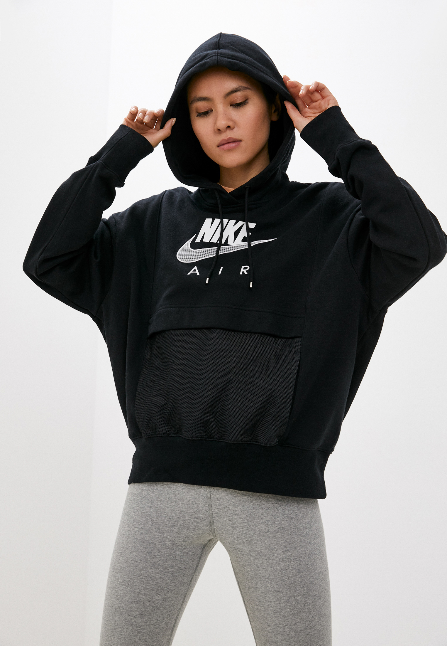 Худи Nike W NSW AIR HOODIE, цвет: черный, RTLABZ302801 — купить в ...