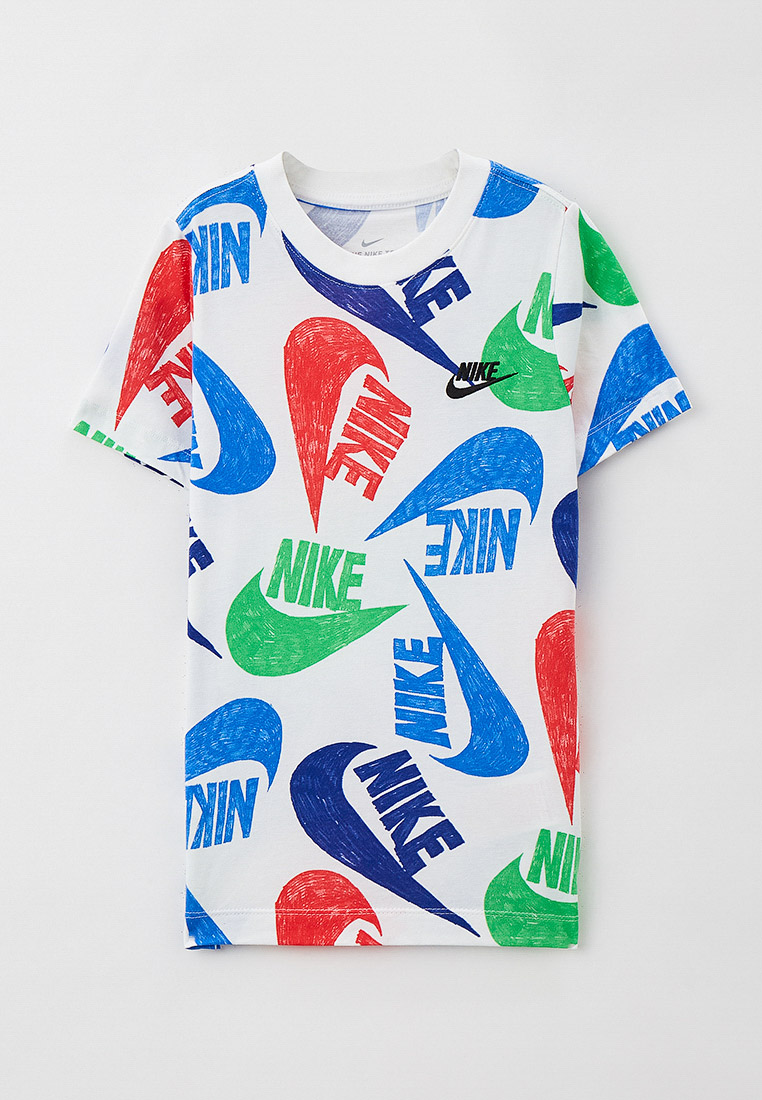 Футболка Nike B NSW TEE FW MARKER MASH FS, цвет: белый, RTLABZ309501 ...