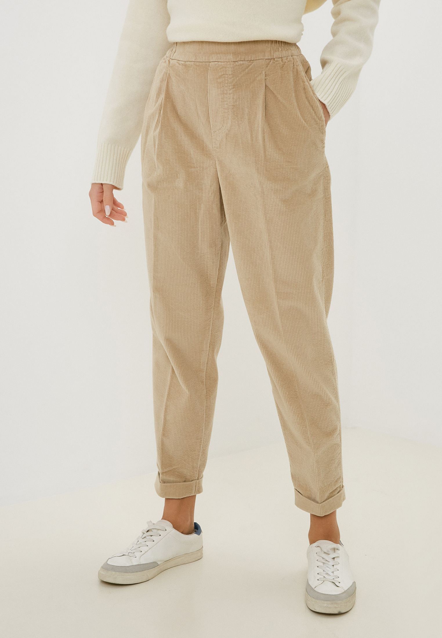 Брюки United Colors of Benetton, цвет: бежевый, RTLABZ342001 — купить в ...