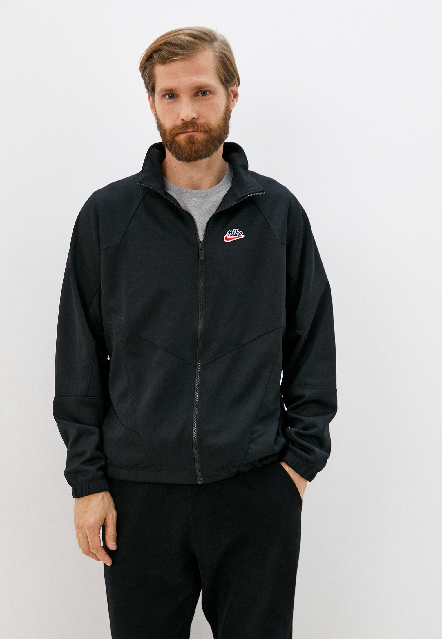 Олимпийка Nike M NSW HE WR JKT PK SIGNATURE, цвет: черный, RTLABZ419501 ...
