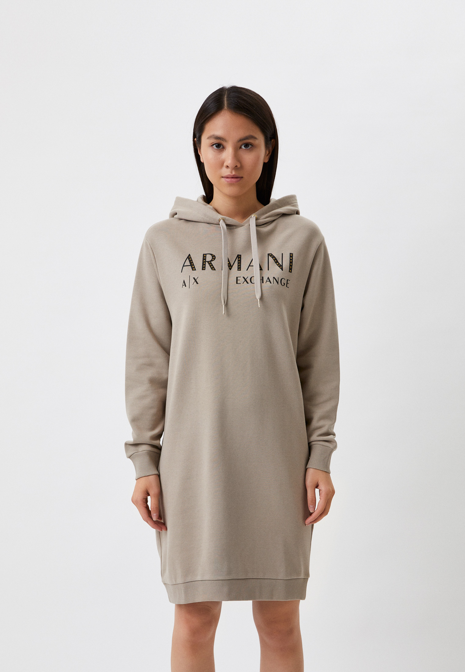 Платье Armani Exchange, цвет: бежевый, RTLABZ599101 — купить в интернет ...