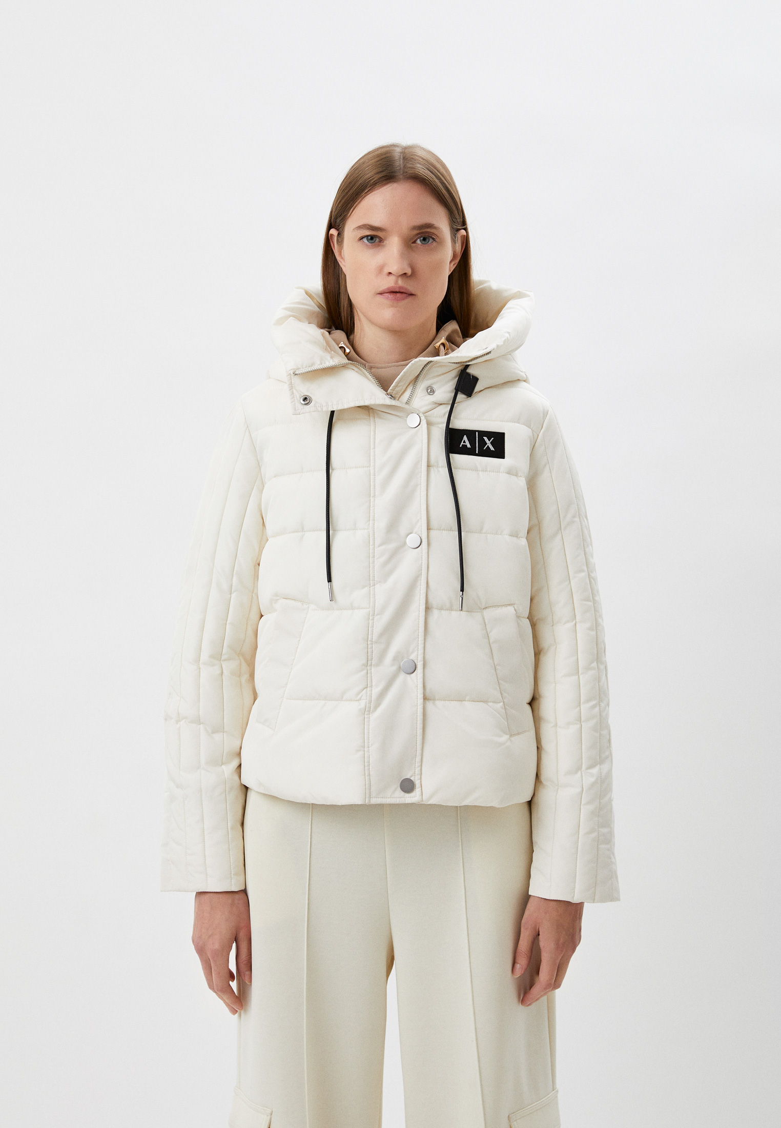 Куртка утепленная Armani Exchange, цвет: белый, RTLABZ605801 — купить в ...