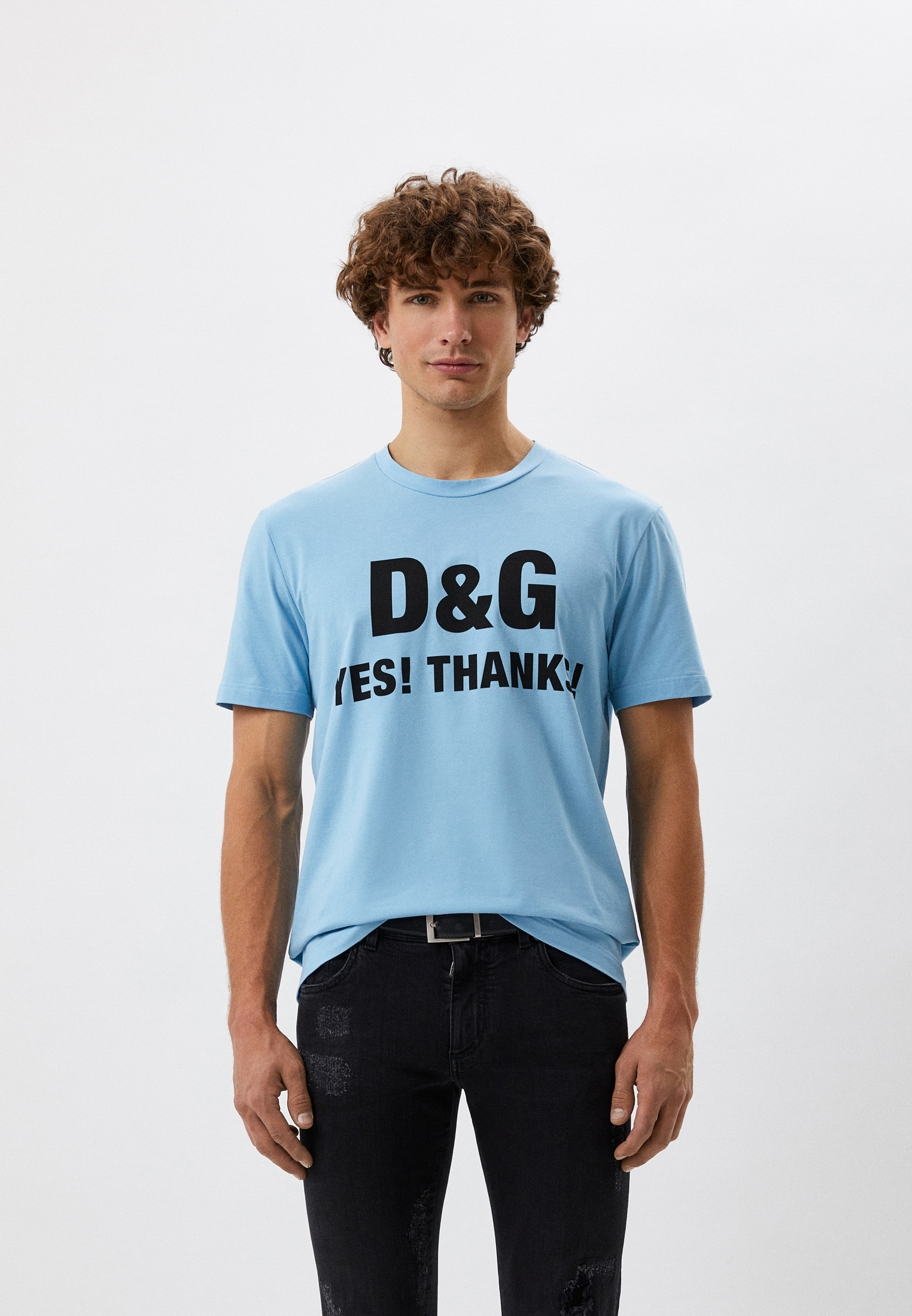 Футболка Dolce&Gabbana, цвет: голубой, RTLABZ796001 — купить в интернет ...