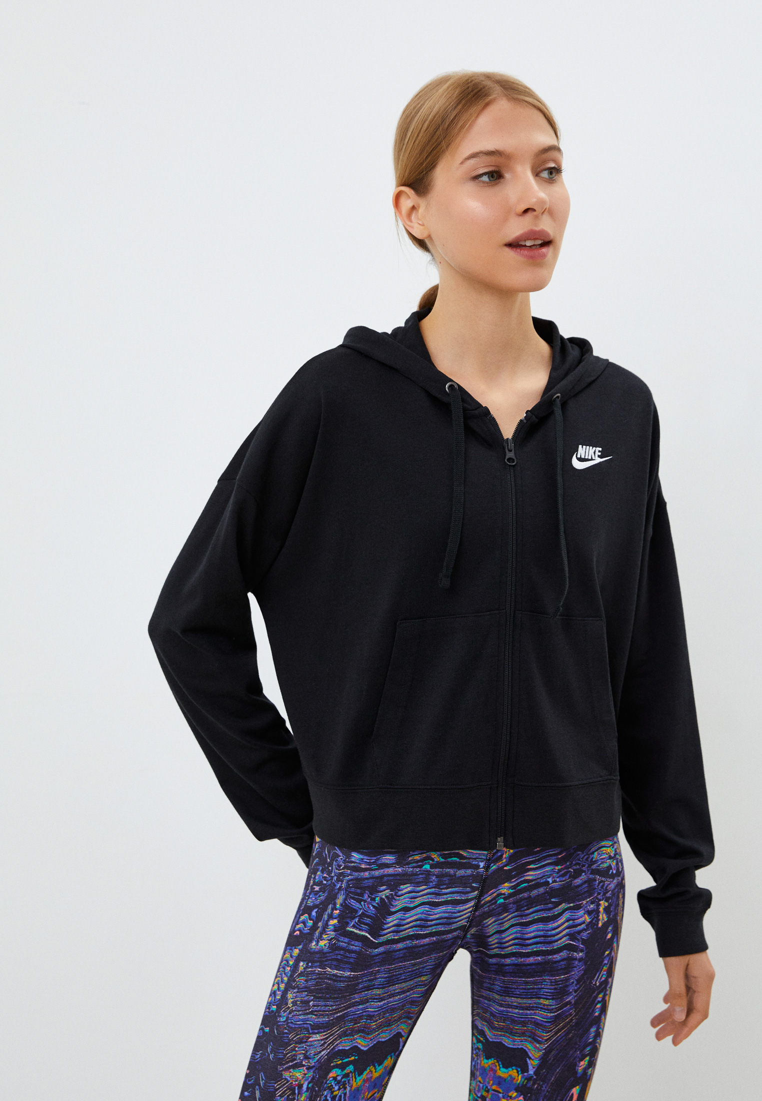 Nike Sportswear Essential Women's Fleece Hoodie Black Grey XS S M L