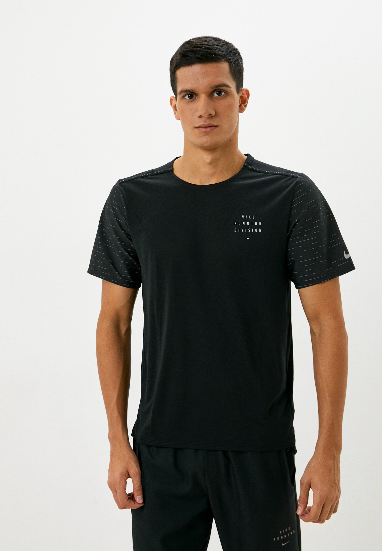 Футболка спортивная Nike M NK DF RUN DVN NV RISE 365 SS, цвет: черный ...