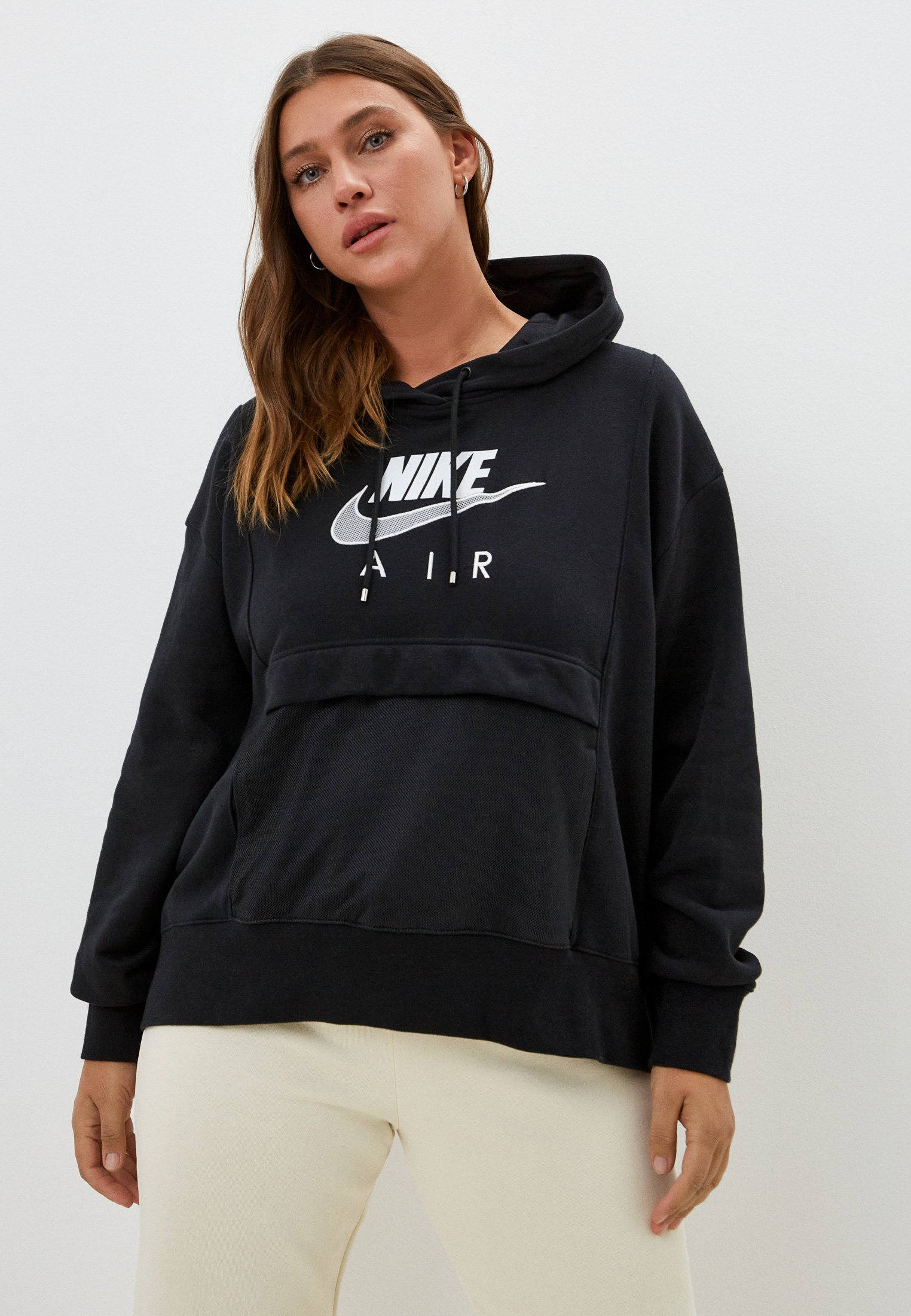 Худи Nike W NSW AIR HOODIE PLUS, цвет: черный, RTLACA408201 — купить в ...