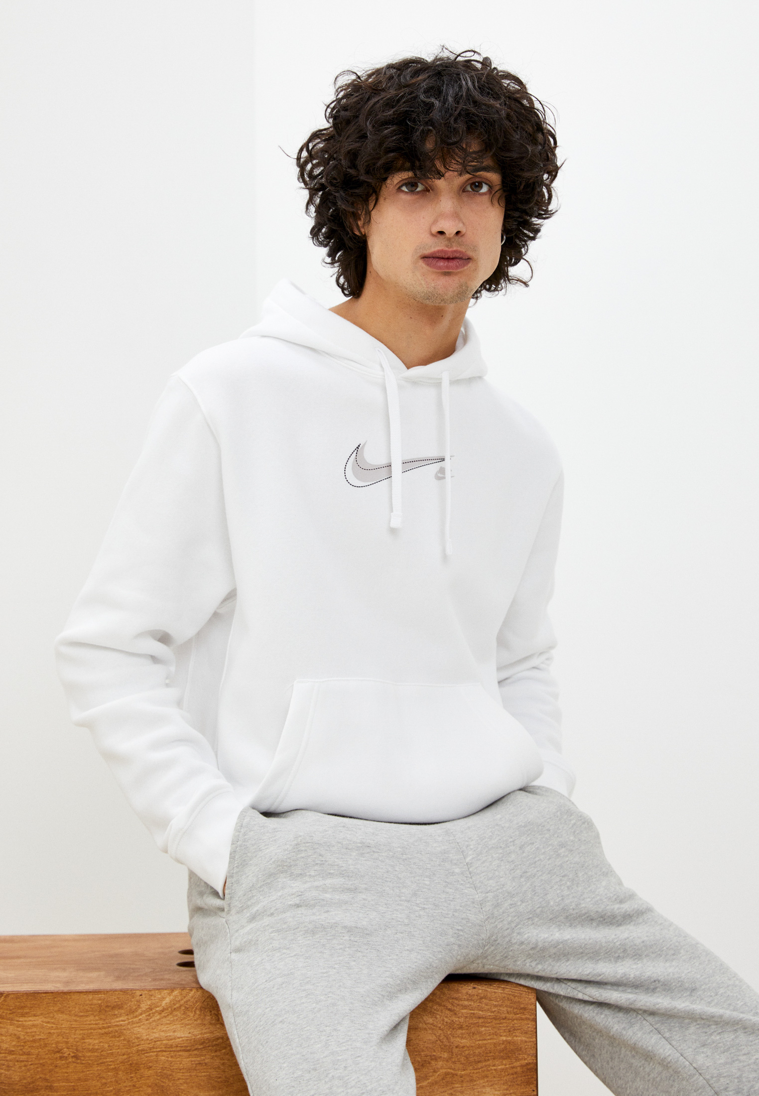 Худи Nike M NSW COURT FLC PO HOODIE NFS, цвет: белый, RTLACA413901 ...
