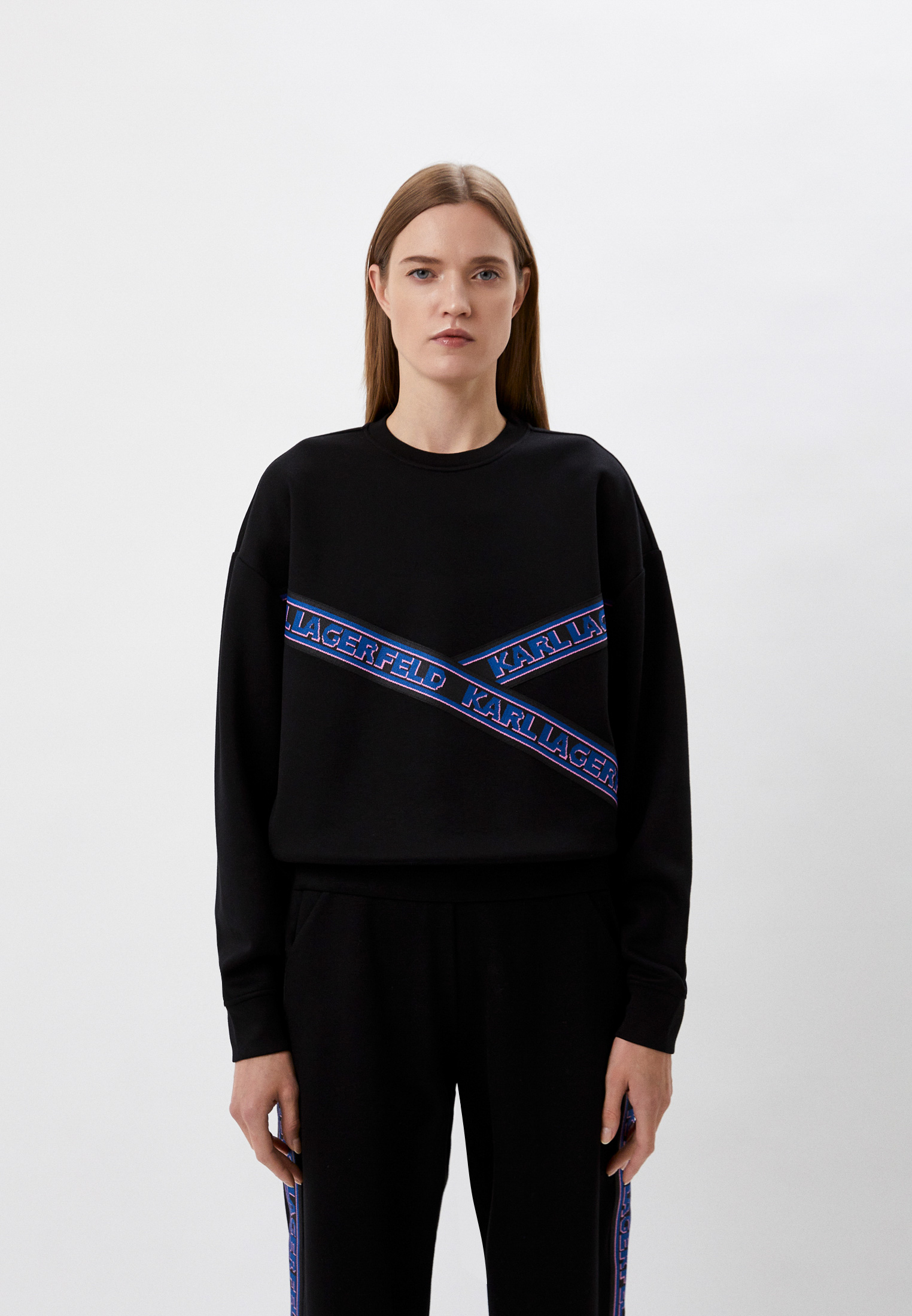 Свитшот Karl Lagerfeld, цвет: черный, RTLACB043901 — купить в интернет ...