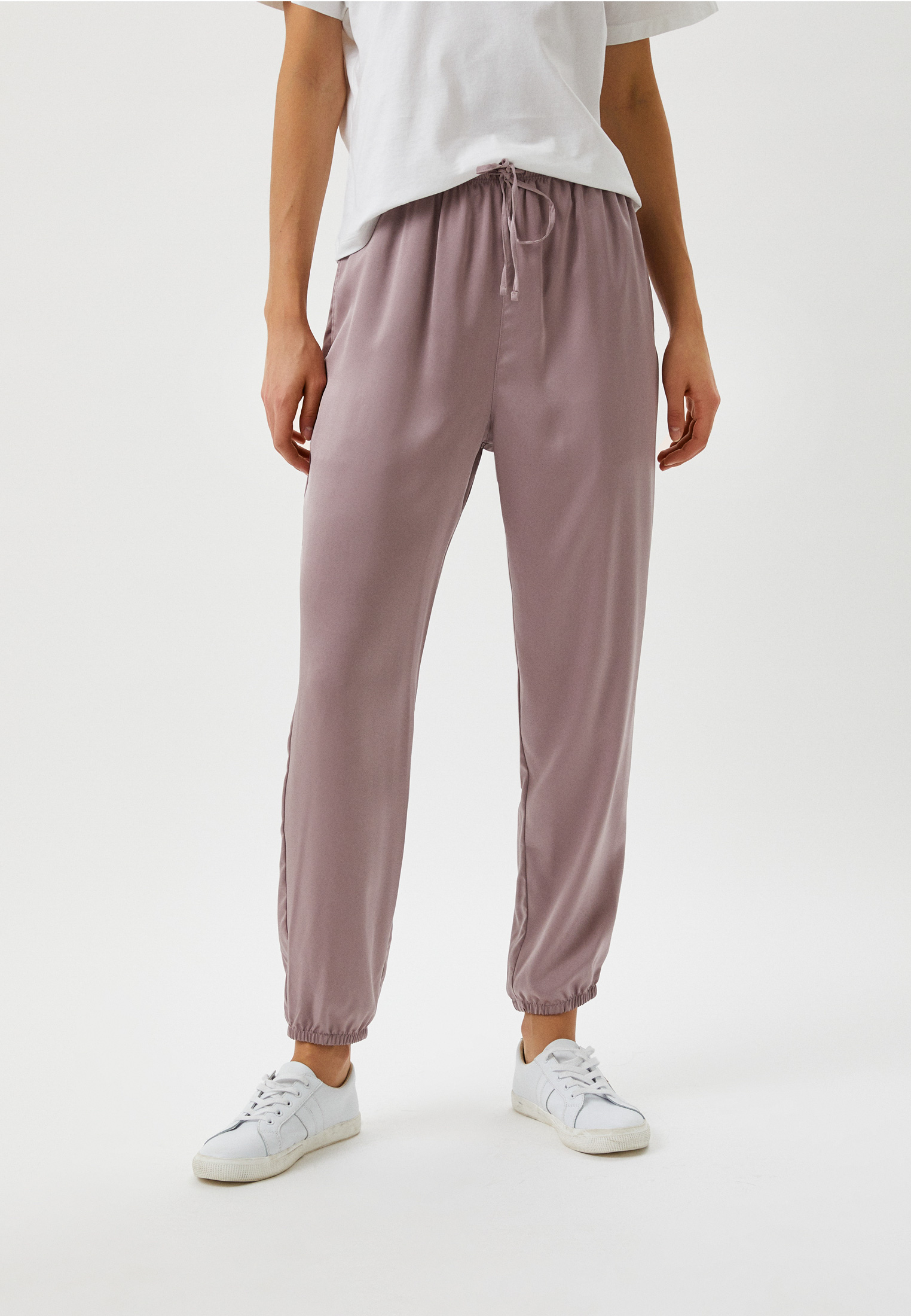 Брюки UNIQLO из сатина, цвет: фиолетовый, RTLACB134101 — купить в ...