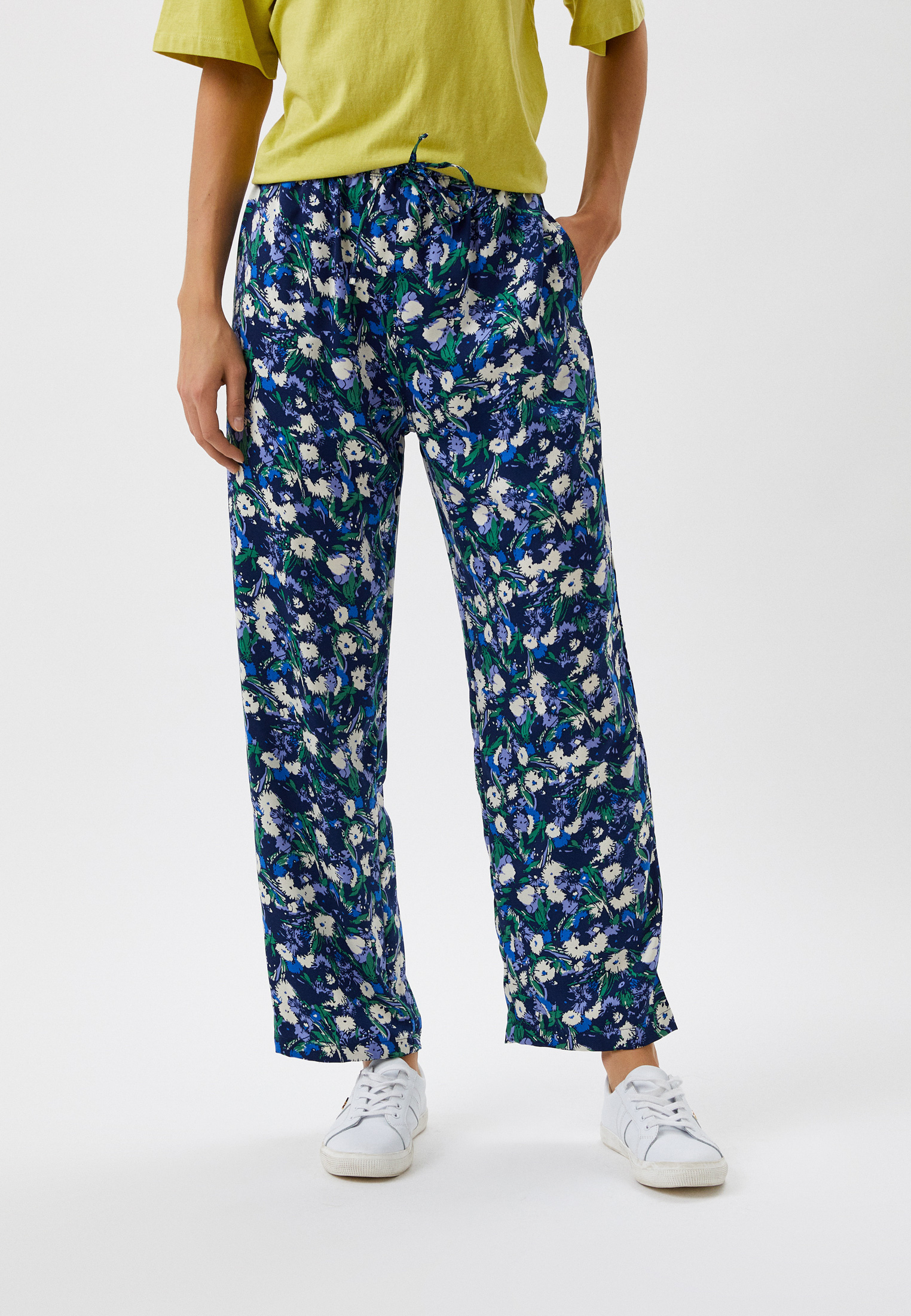 Брюки UNIQLO из сатина, цвет: синий, RTLACB134901 — купить в интернет ...
