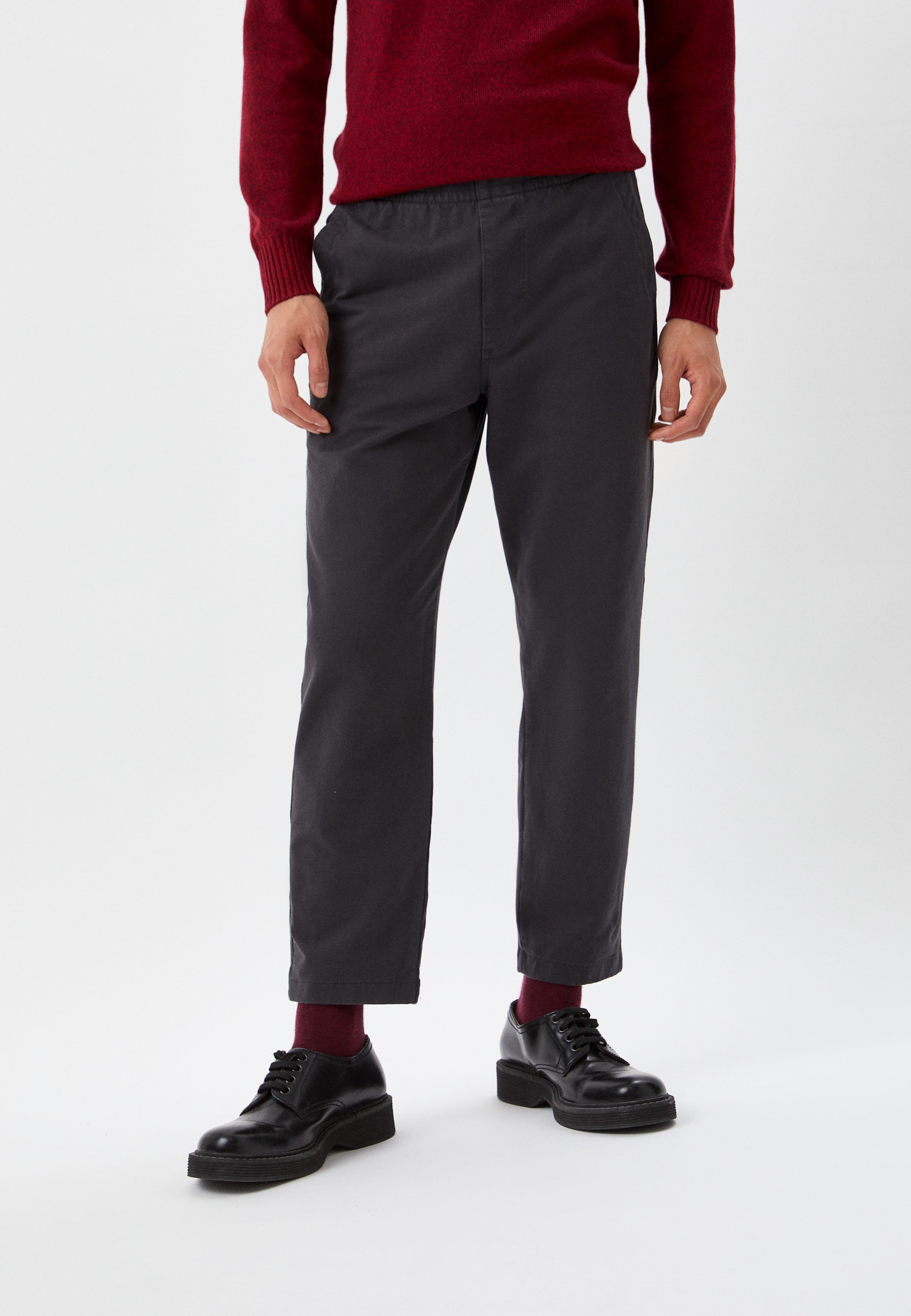 Брюки UNIQLO из ткани джерси, цвет: серый, RTLACF586901 — купить в ...