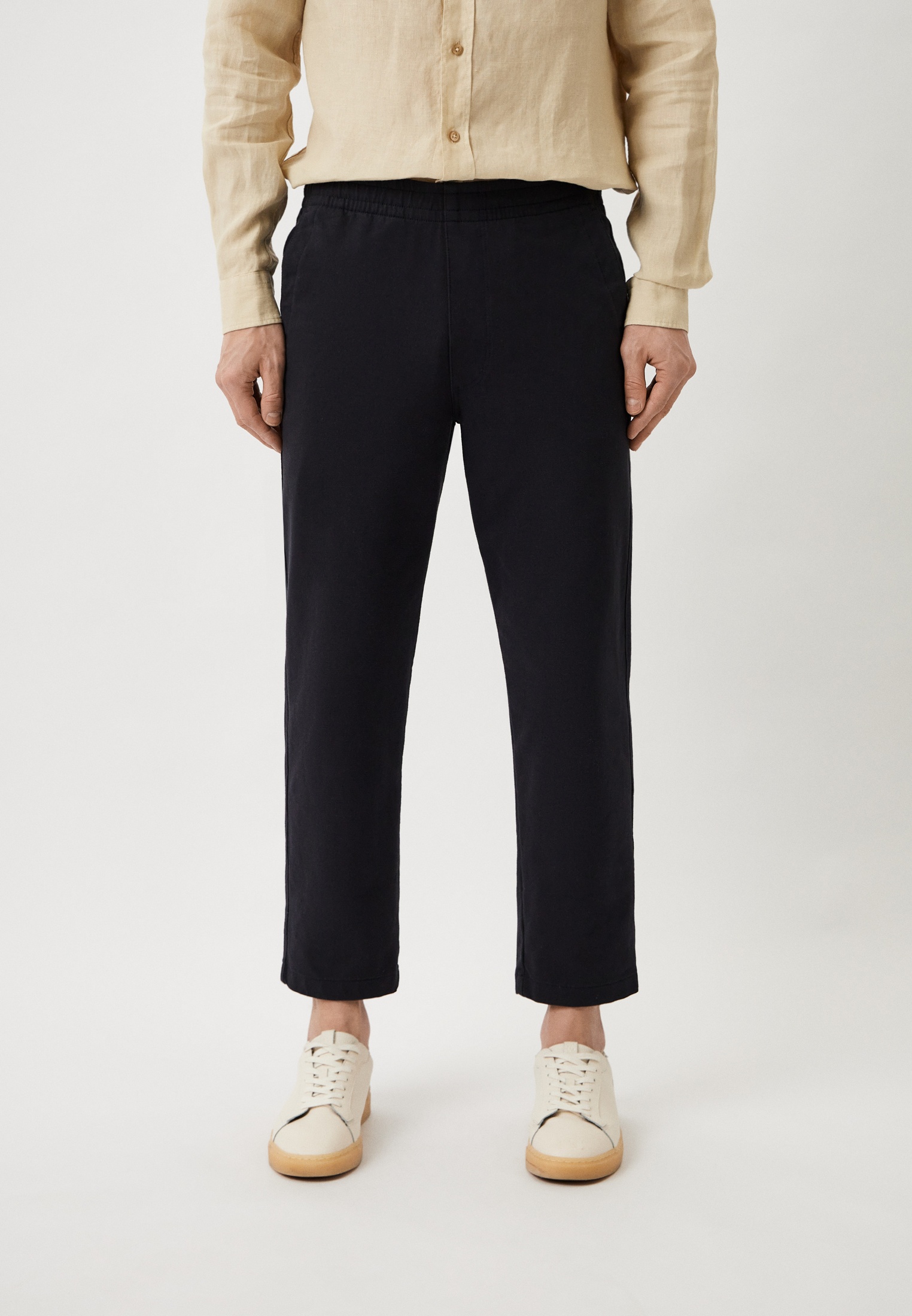 Брюки UNIQLO из ткани джерси, цвет: синий, RTLACB139501 — купить в ...