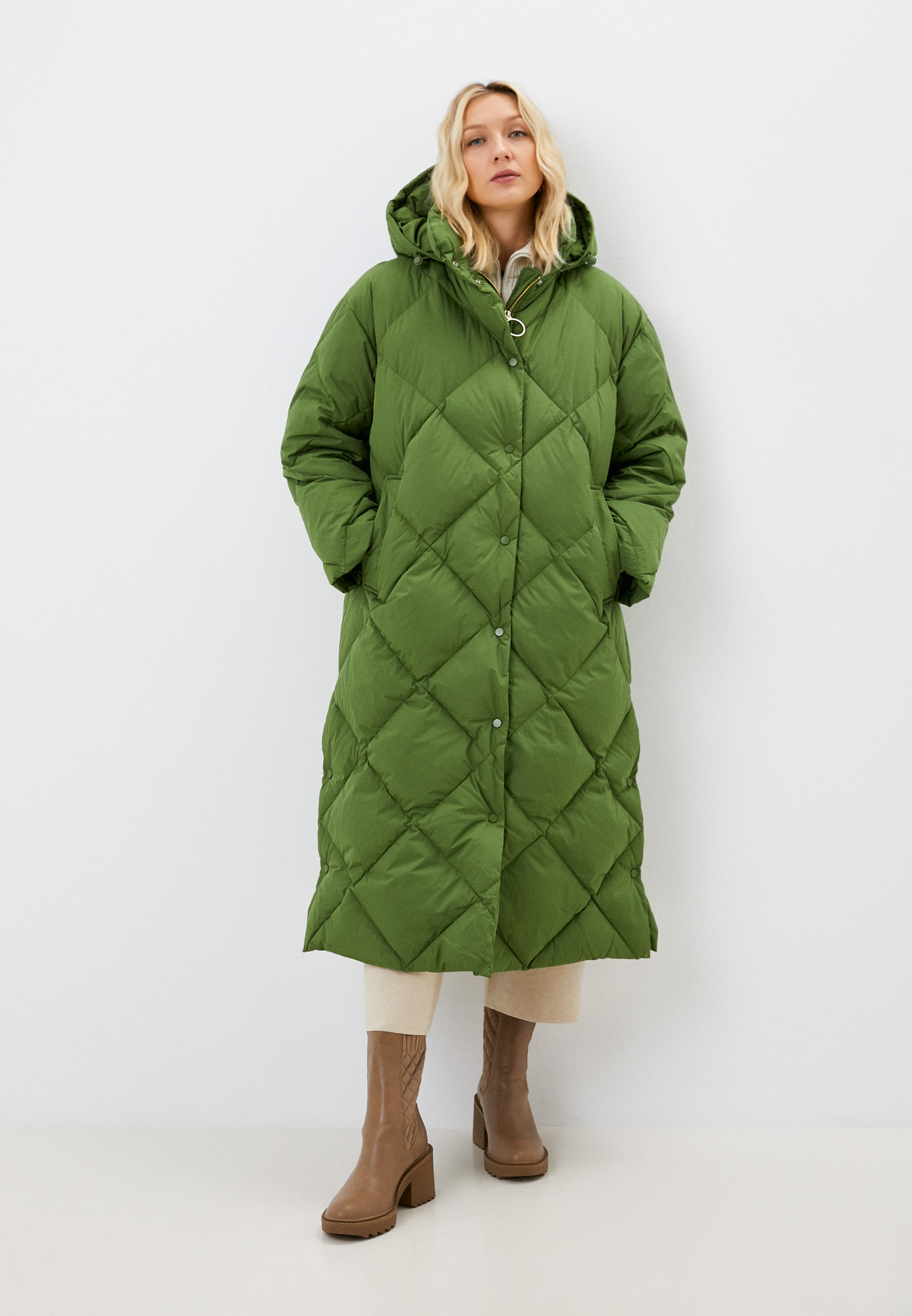 Пуховик United Colors of Benetton, цвет: зеленый, RTLACB347301 — купить ...