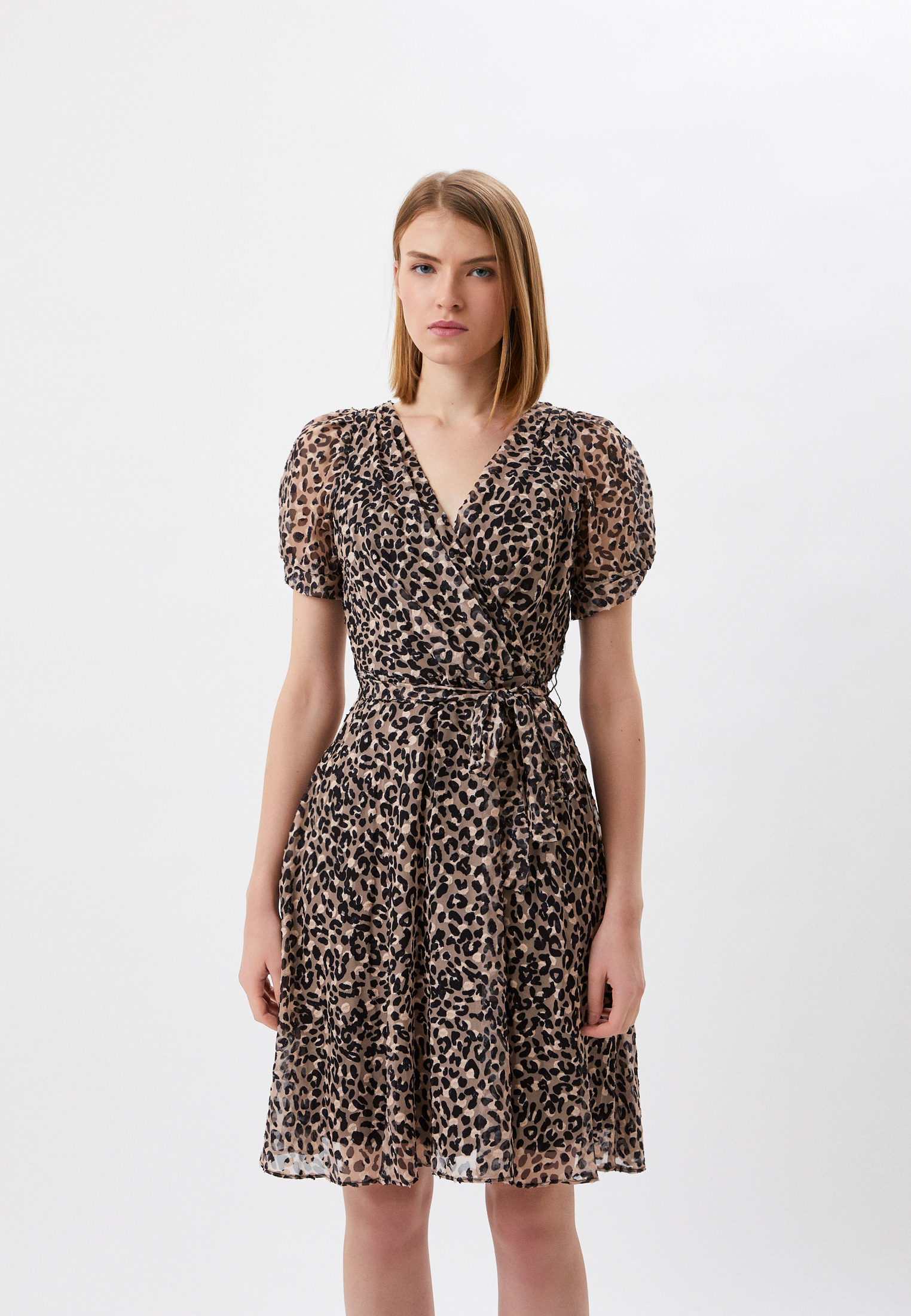 Платье DKNY, цвет: бежевый, RTLACB573101 — купить в интернет-магазине ...