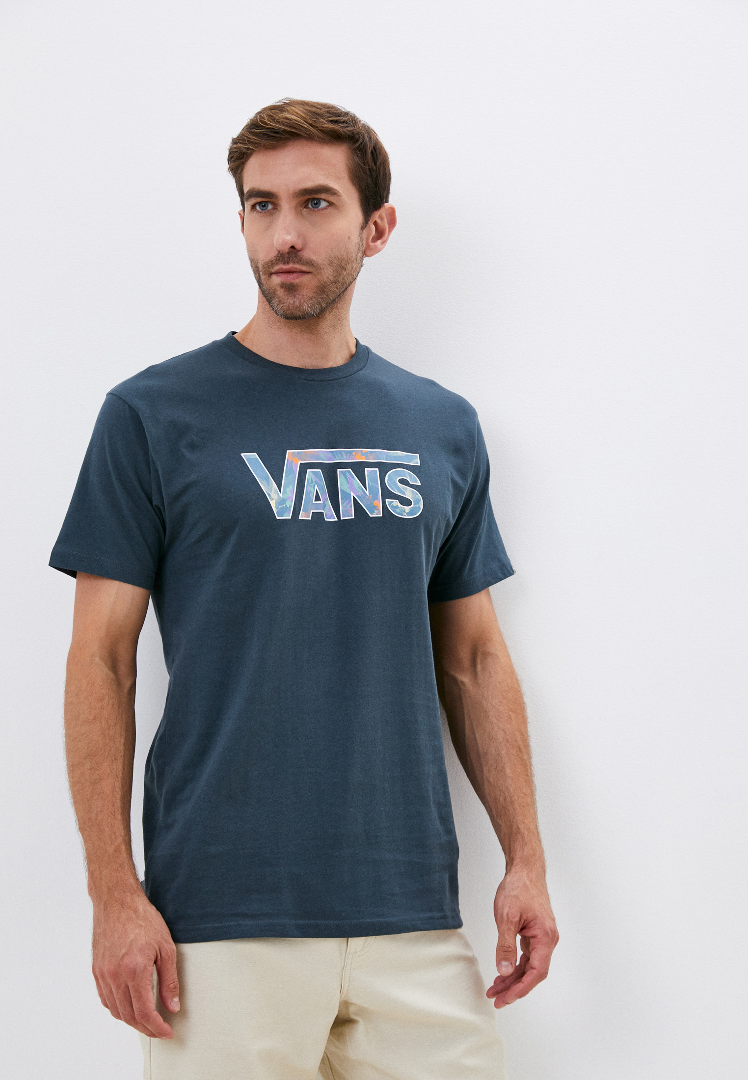 Футболка Vans, цвет: синий, RTLACB591001 — купить в интернет-магазине ...