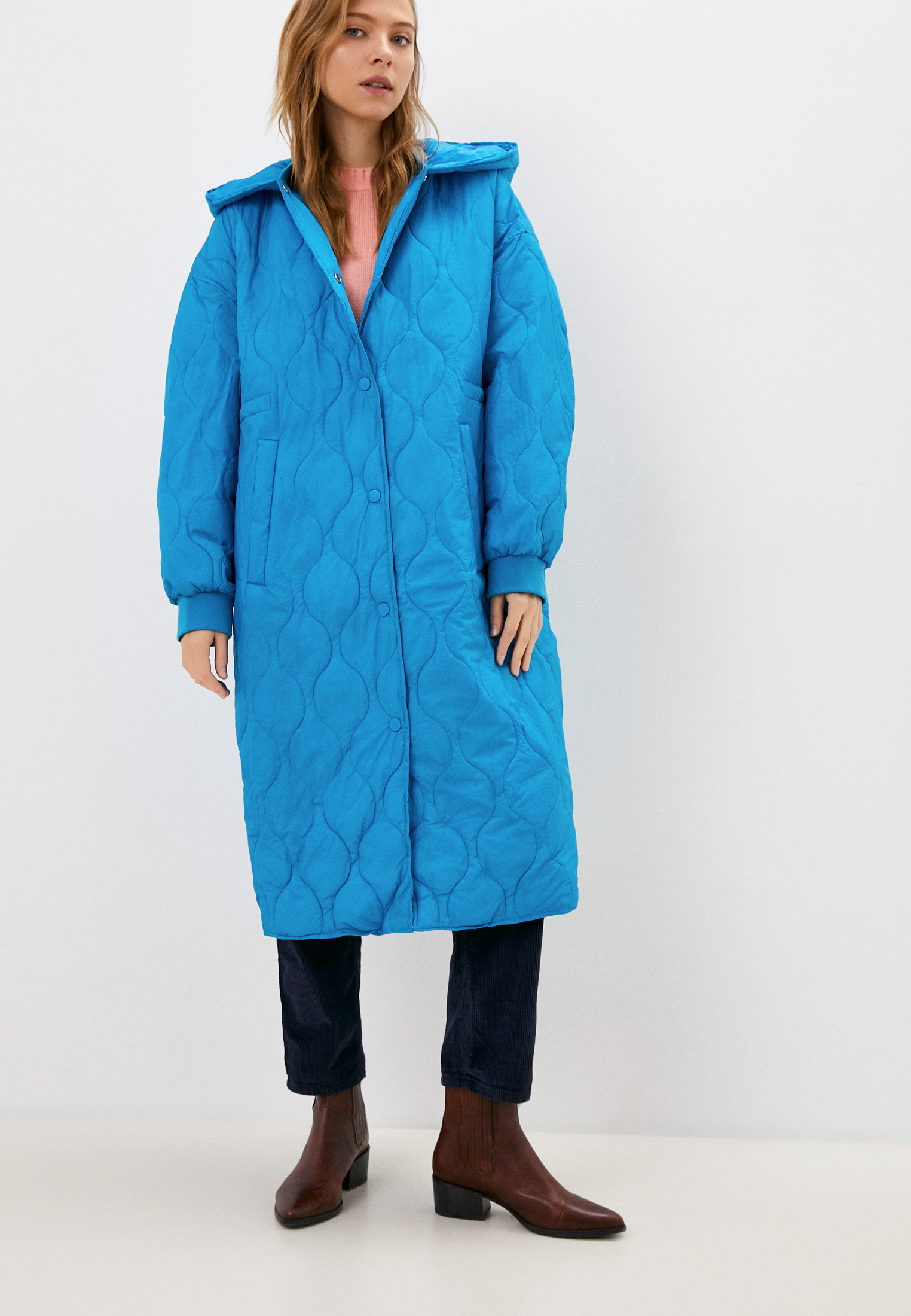 Куртка утепленная United Colors of Benetton, цвет: голубой ...