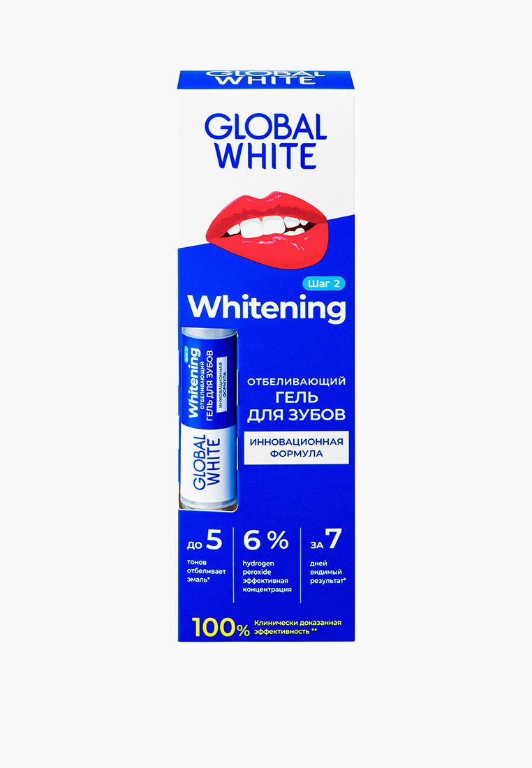 Гель для зубов Global White отбеливающий, цвет: прозрачный ...