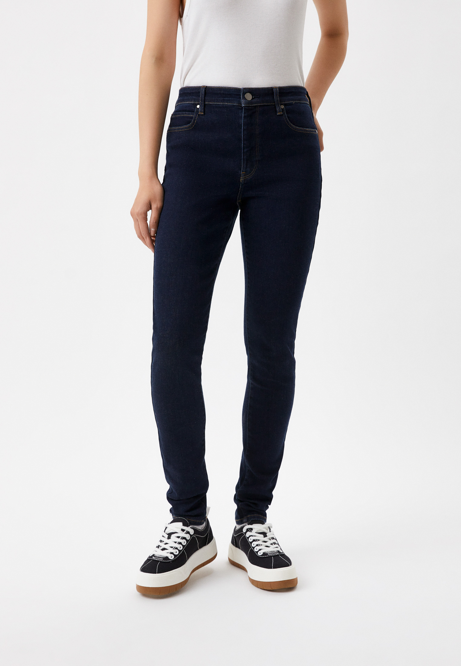 Джинсы UNIQLO ультраэластичные, цвет: синий, RTLACC464001 — купить в ...