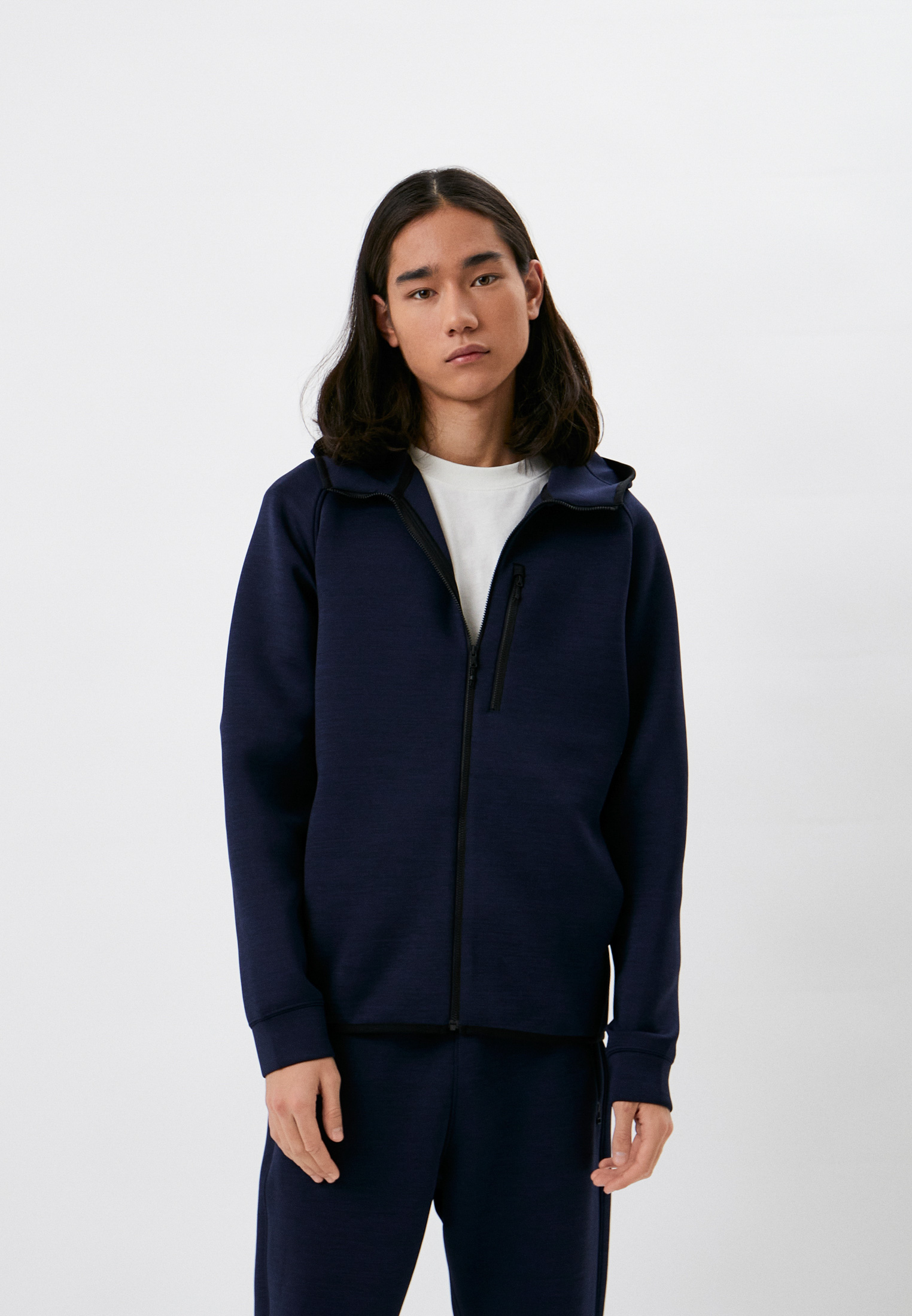 Толстовка UNIQLO ультраэластичная DRY, цвет: синий, RTLACC480301 ...