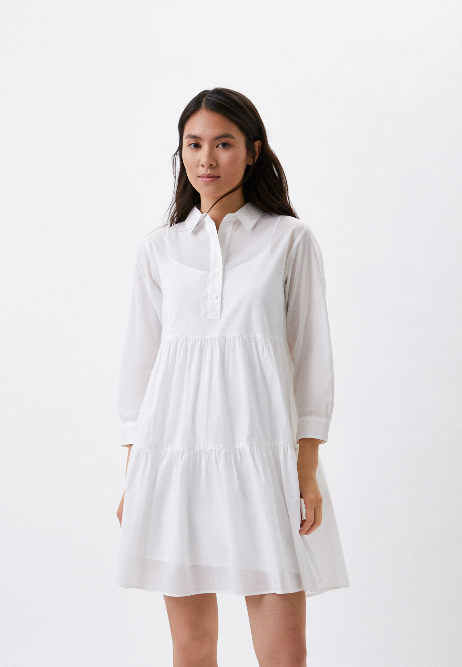 Платье UNIQLO из хлопка, цвет: белый, RTLACC797301 — купить в интернет ...