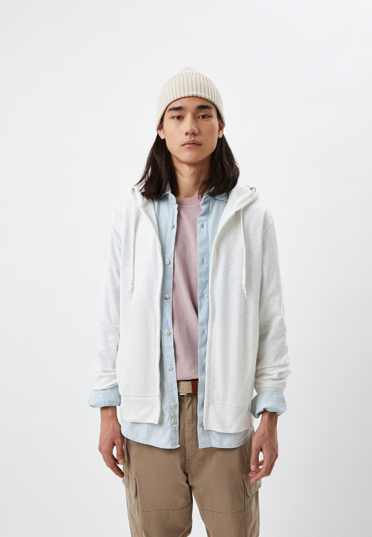 Толстовка UNIQLO AIRism UV protection, цвет: серый, RTLACC801801 ...