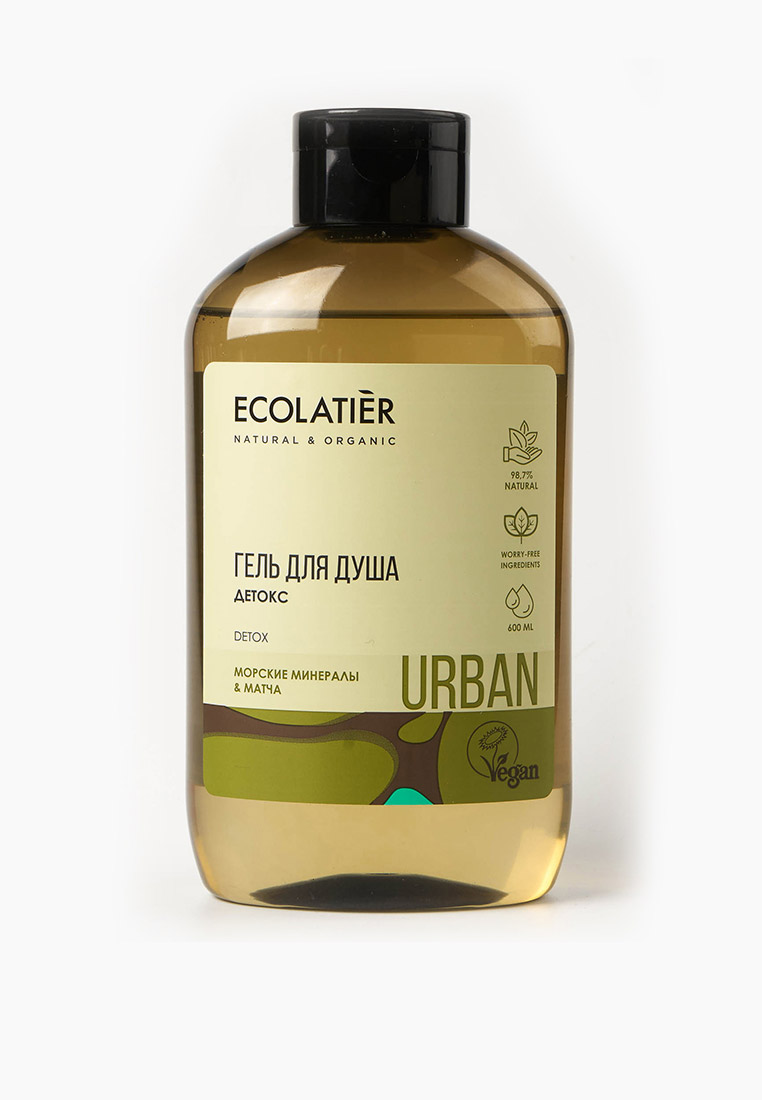 Гель для душа Ecolatier Детокс морские минералы & матча, 600 мл, цвет ...
