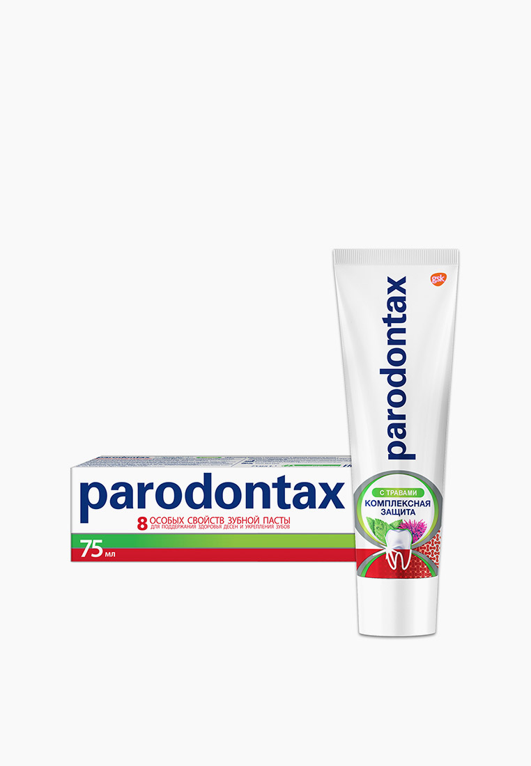 Зубная паста Parodontax КОМПЛЕКСНАЯ ЗАЩИТА С ТРАВАМИ, 75 мл, цвет ...