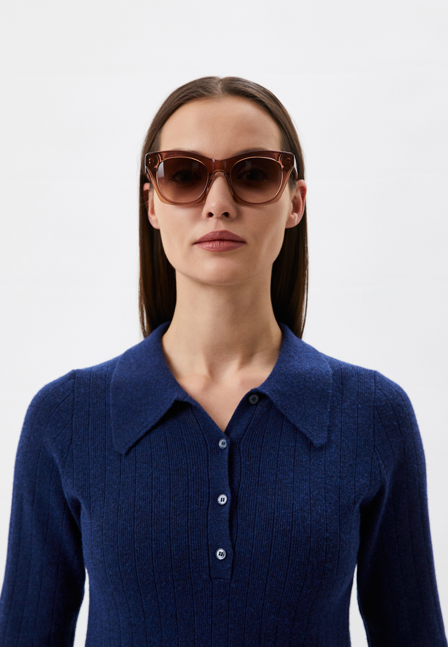 Очки солнцезащитные DKNY DK541S 265, цвет: коричневый