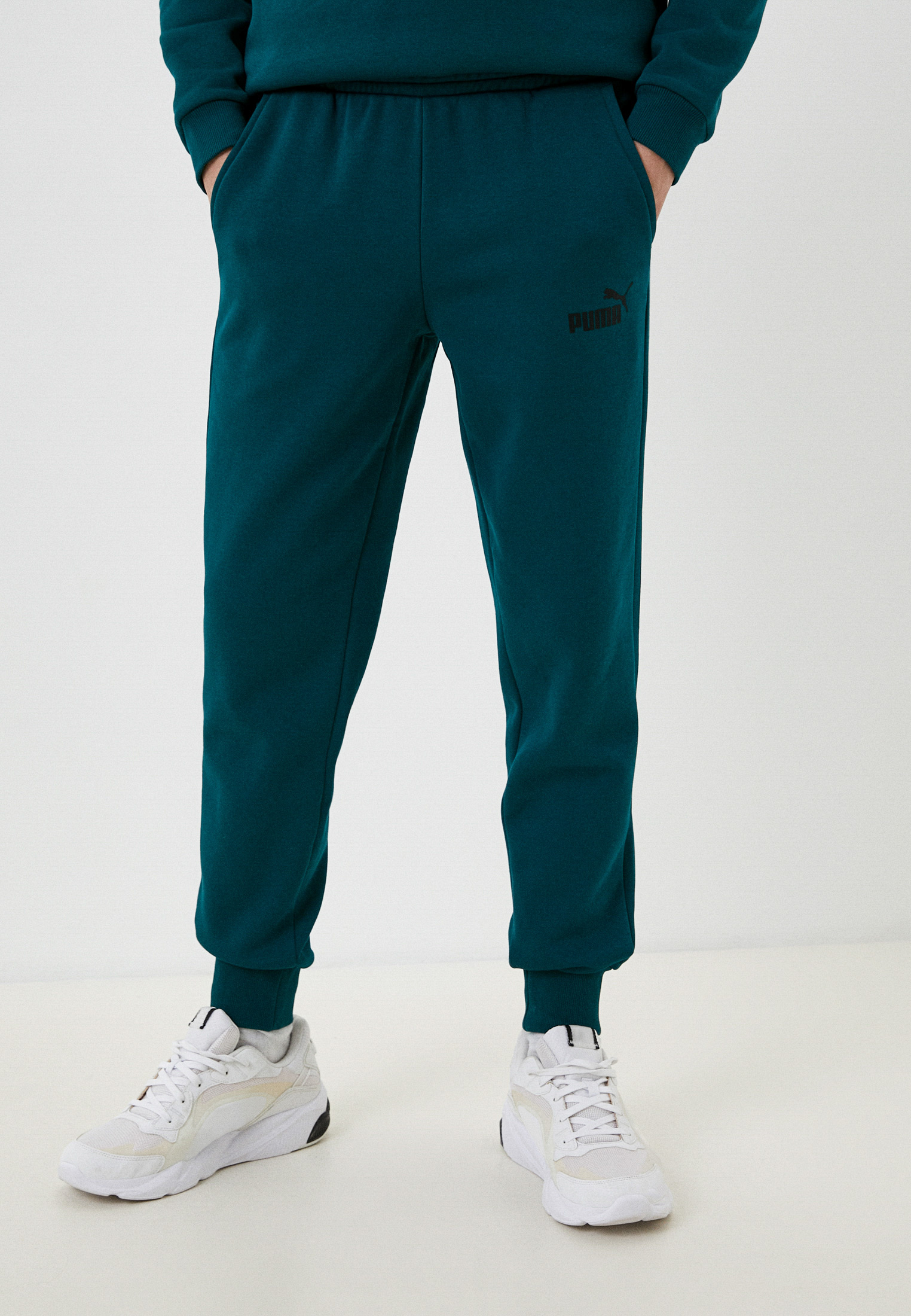 Брюки спортивные PUMA ESS Logo Pants FL cl (s), цвет: бирюзовый ...