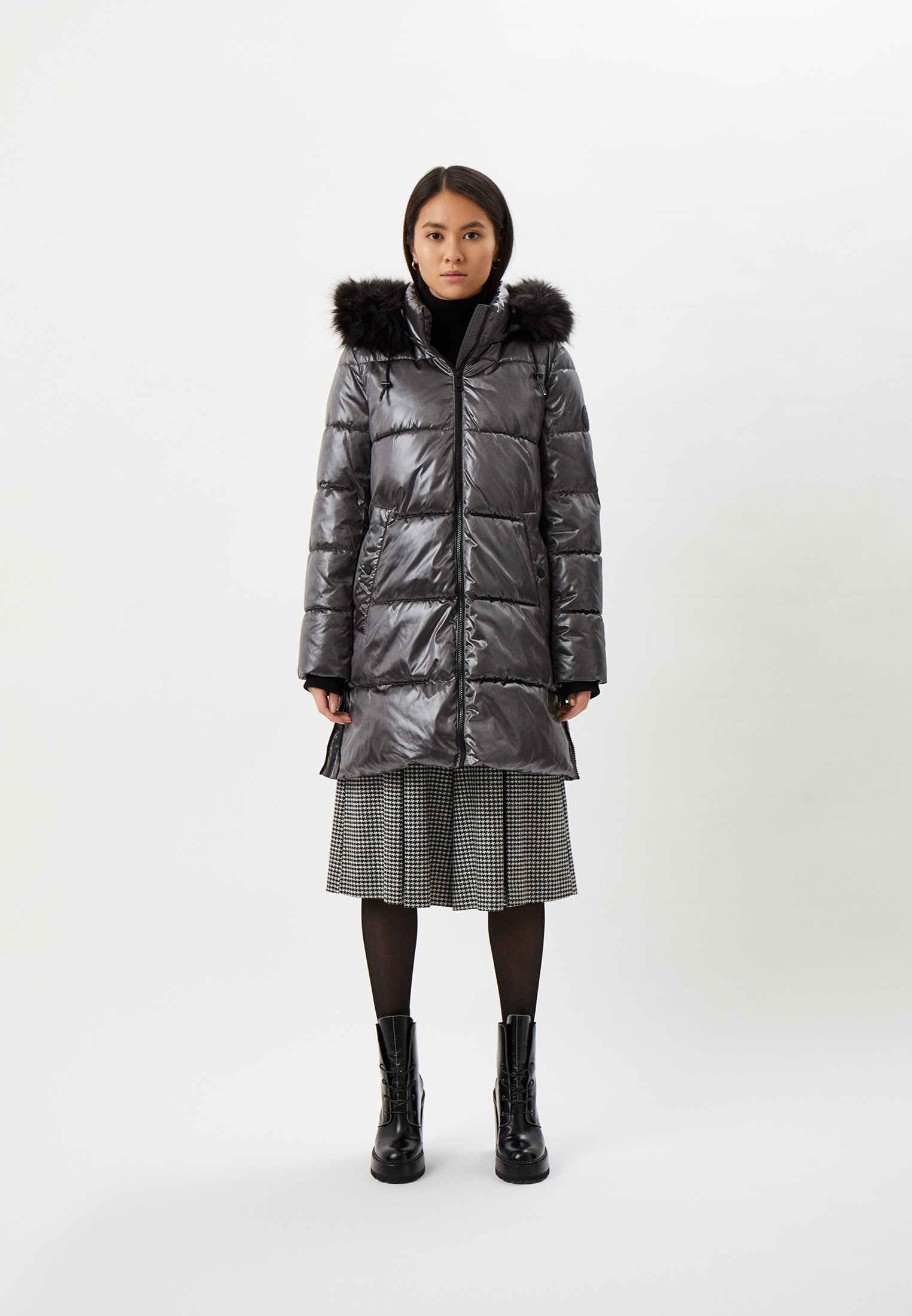 Куртка утепленная DKNY, цвет: серебряный, RTLACD434001 — купить в ...