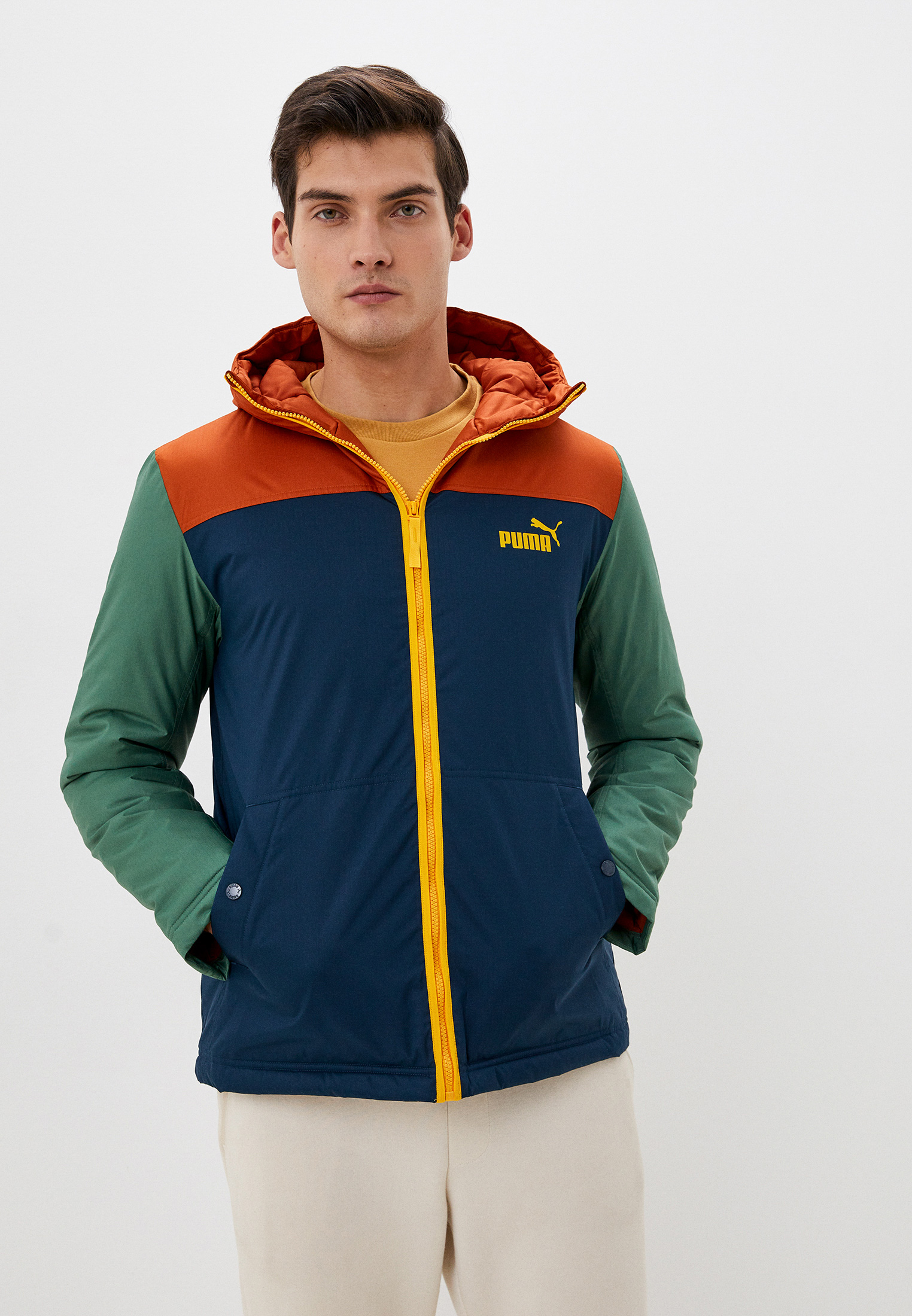 puma colourblock padded jacket