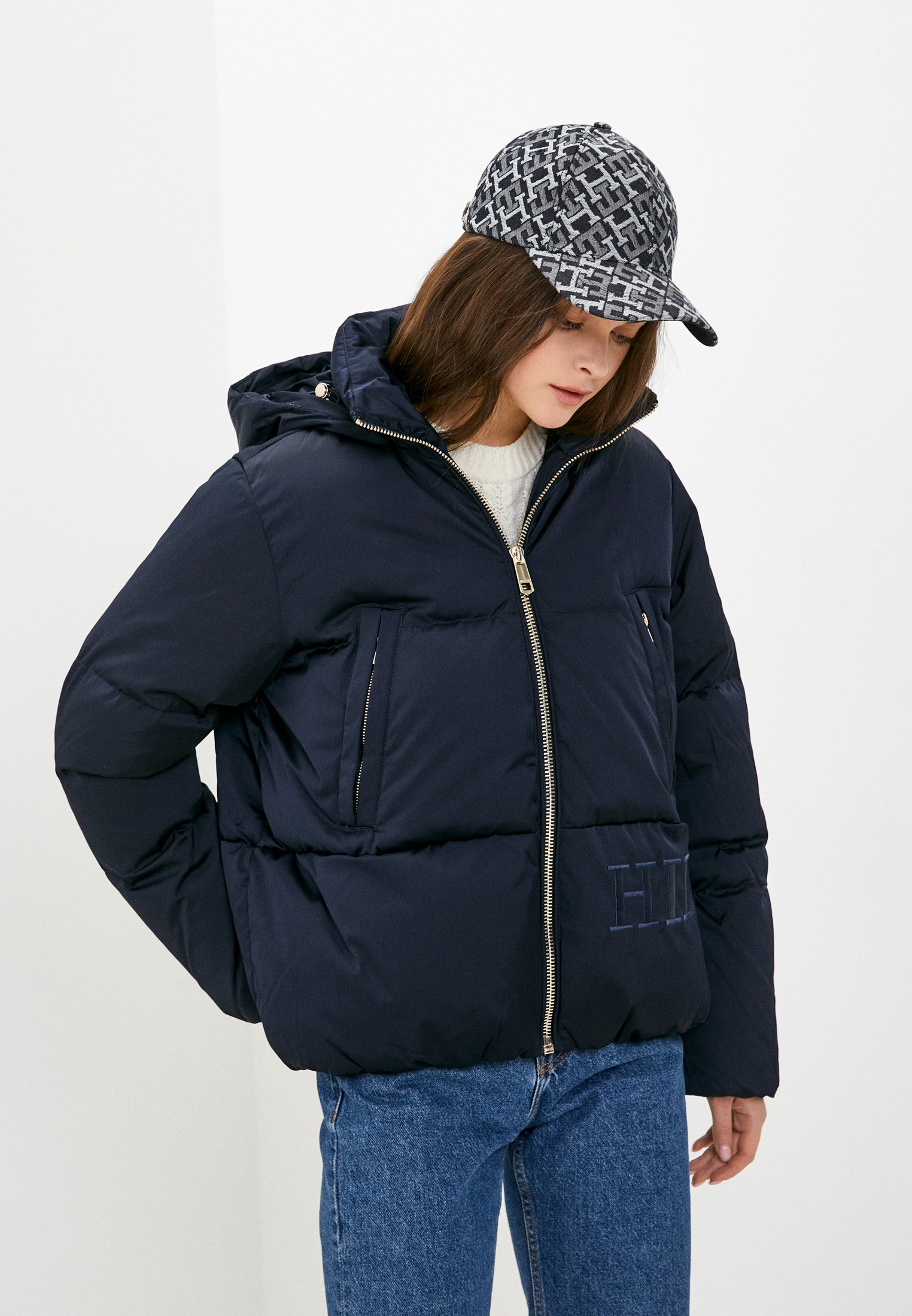 Пуховик Tommy Hilfiger, цвет: синий, RTLACD778401 — купить в интернет ...