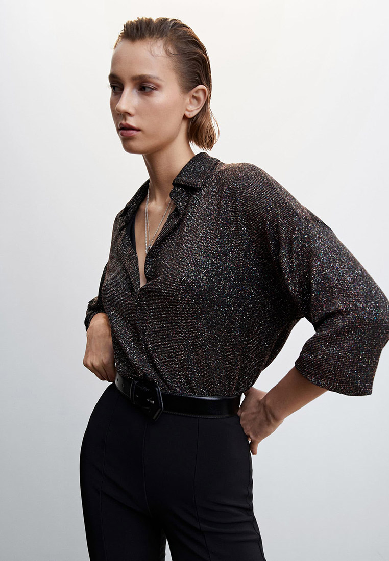 Блуза Mango BLUTIBRI, цвет: коричневый, RTLACD934001 — купить в ...