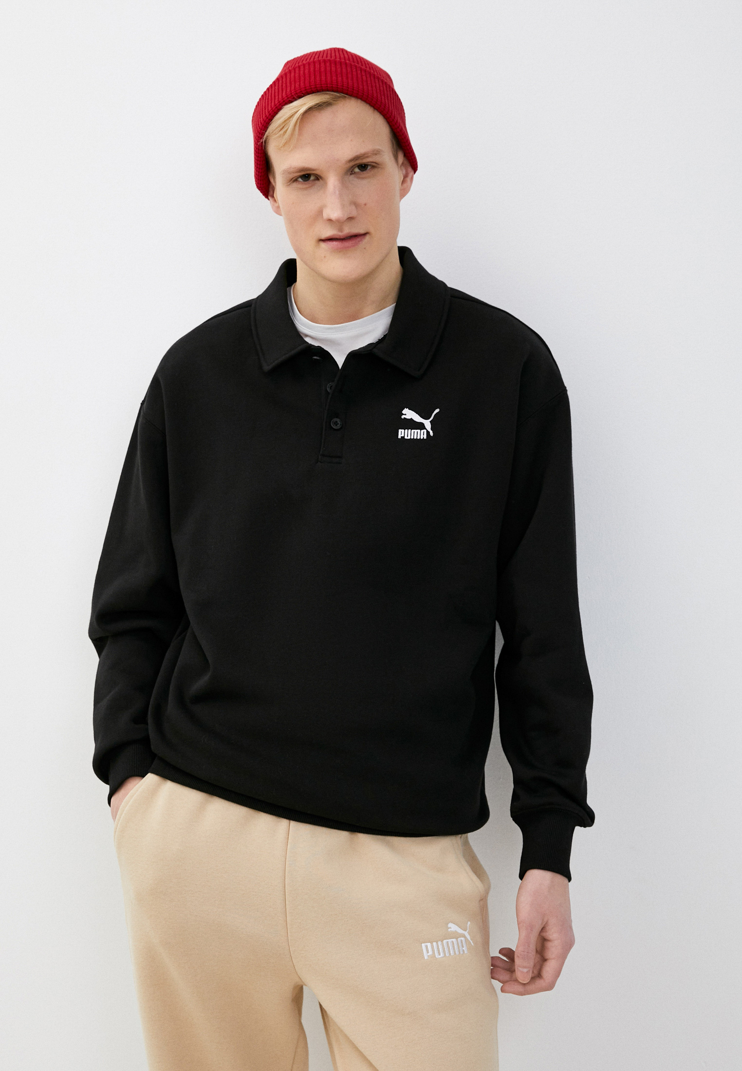 Поло PUMA Classics Polo Crew FL, цвет: черный, RTLACE280001 — купить в ...