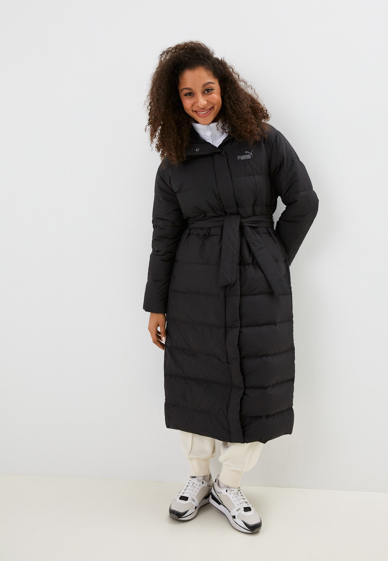 Пуховик PUMA Long Hooded Down Coat, цвет: черный, RTLACE357101 — купить ...