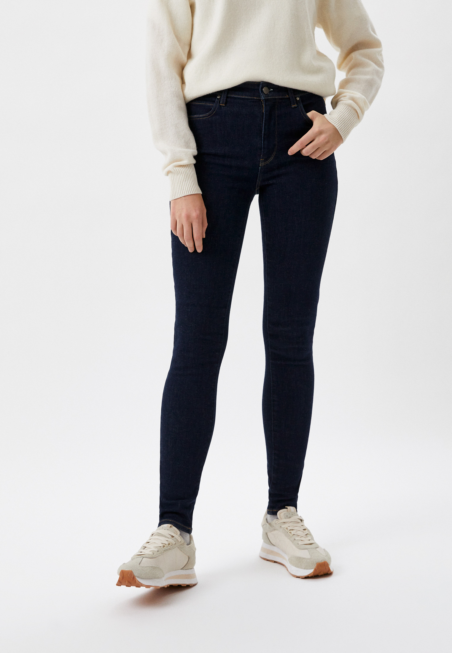 Джинсы UNIQLO ультраэластичные, цвет: синий, RTLACE483401 — купить в ...