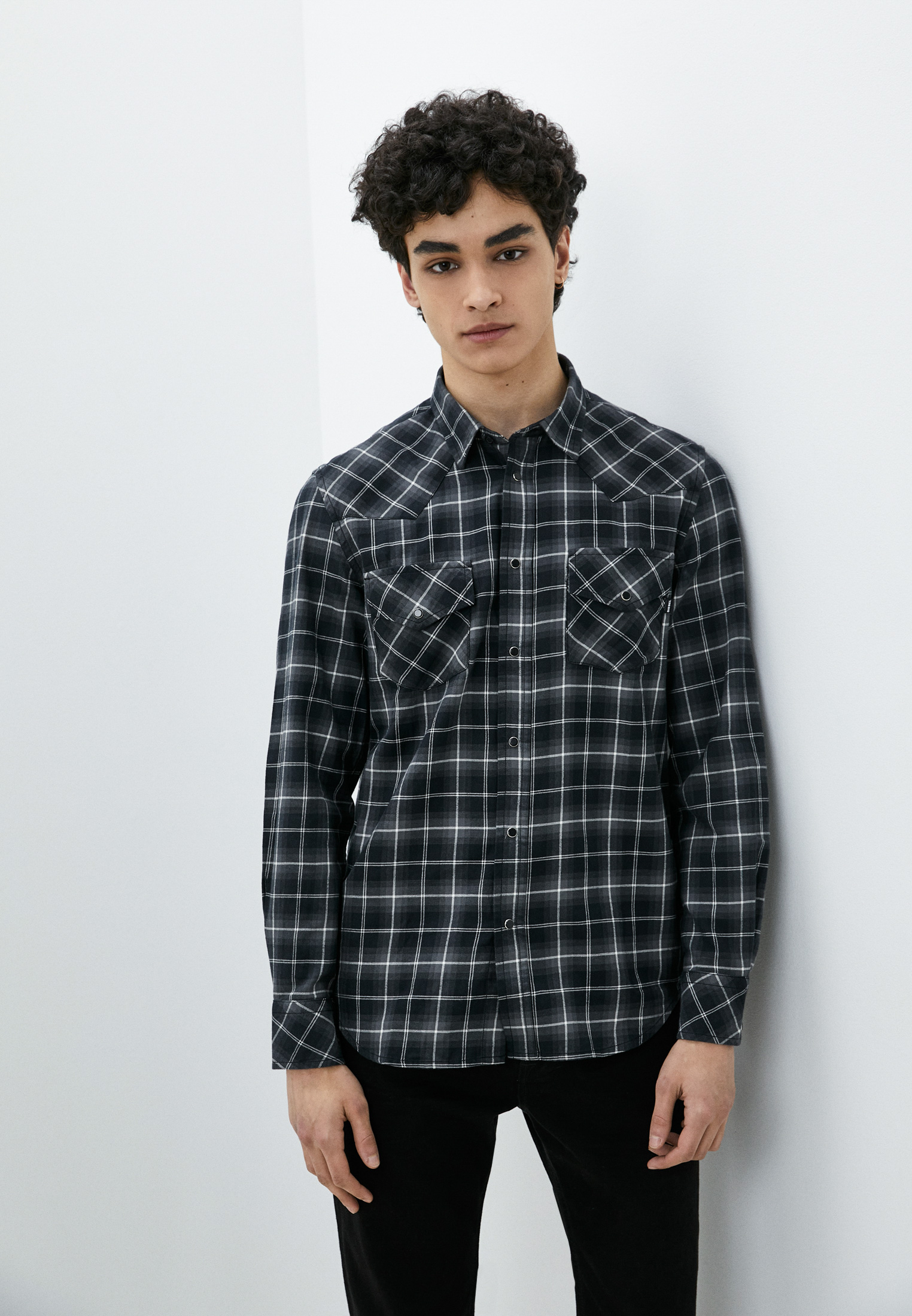 Рубашка Diesel, цвет: серый, RTLACE793901 — купить в интернет-магазине ...